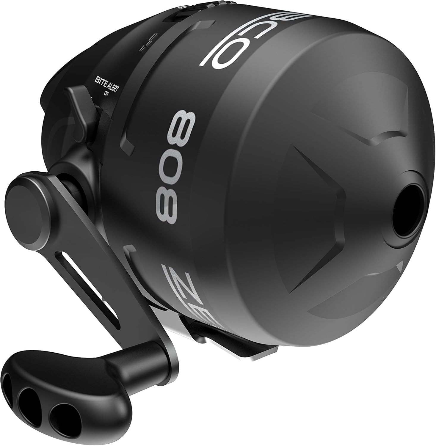 Zebco 808 Spincast Fishing Reel, Powerful All-Metal Gears, Quickset Anti-Reverse and Bite Alert, Pre-Spooled with 20-Pound Zebco Fishing Line, Black image number 3