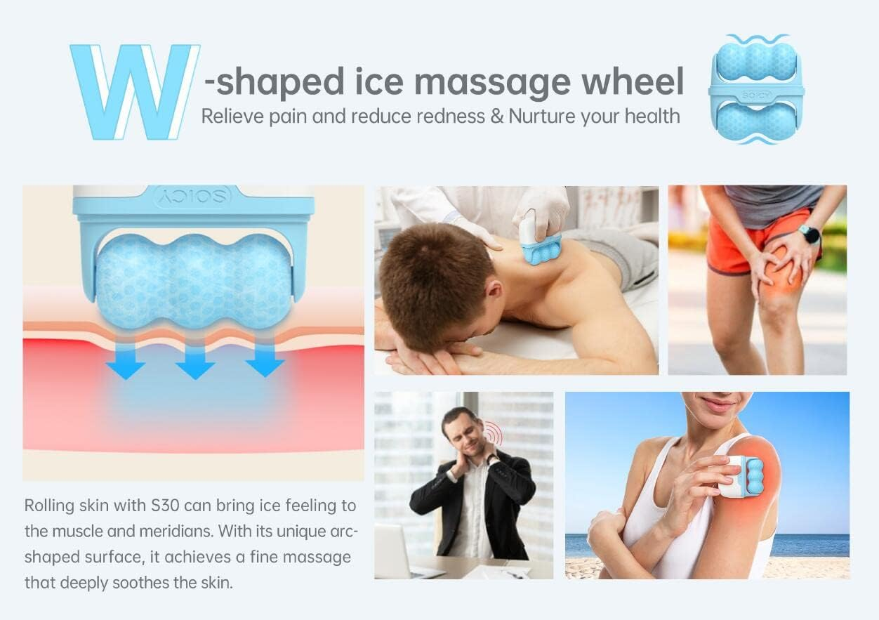 Deashun Ice Roller for Face Eyes,Face Massager Roller with 2 Heads Relief Eye Puffiness, Reduces Wrinkles, Relief Migraine and Minor Injury, Cold Facial Ice Roller Skin Care Massager,Gifts for Women image number 2