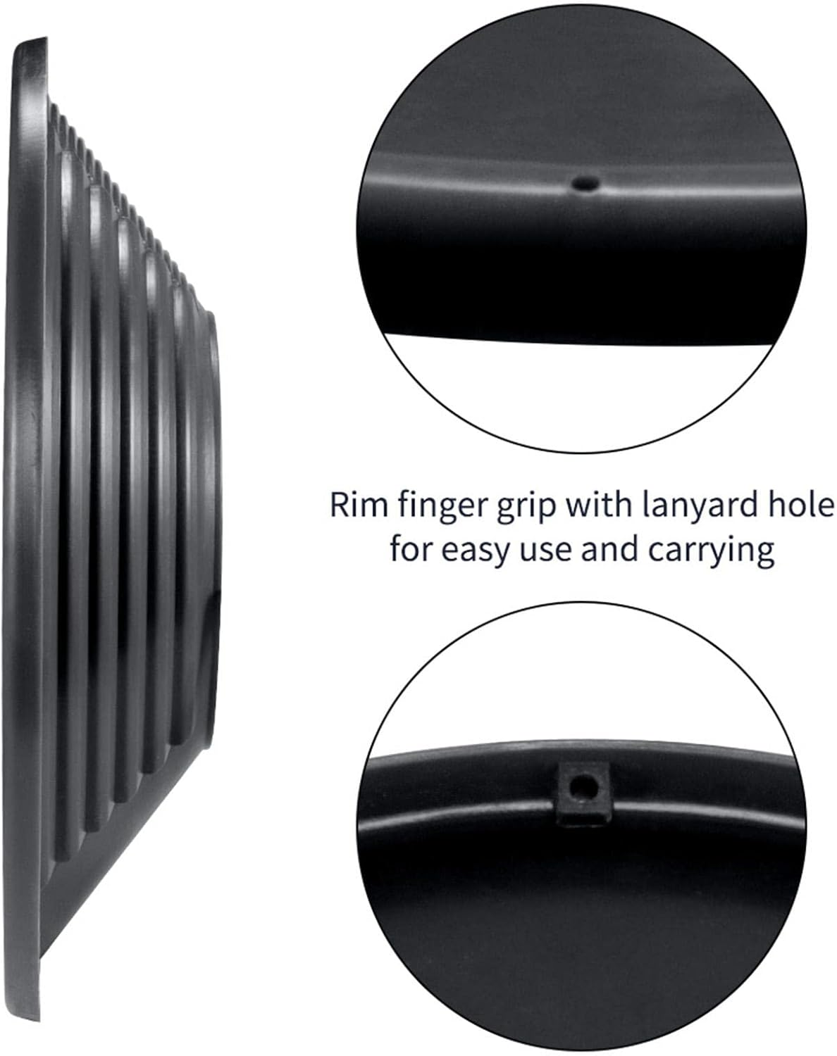 Prettyia 15Inch Plastic Gold Pan with Two Riffles for Nugget Mining Prospecting Creek River Panning - Black image number 4