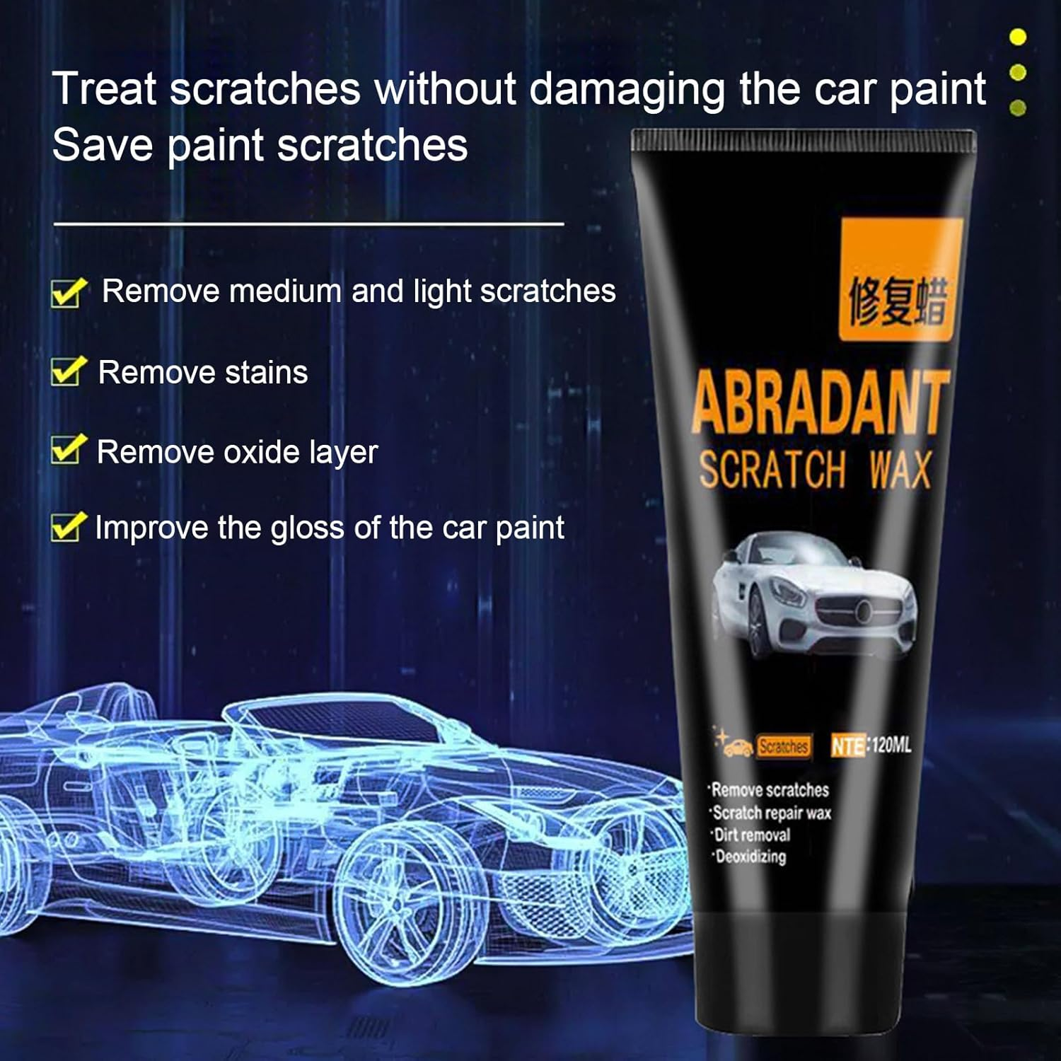 Car Scratch Repair,120Ml Car Paint Restorer | Instant Removal, Automobile Accessories, Detailing Supplies for Vehicle Rv Trucks image number 5