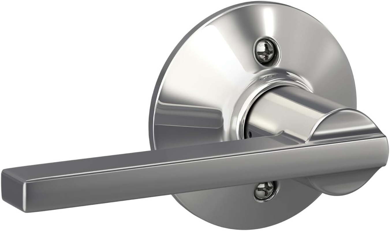 Schlage F51A FLA 605 Flair Keyed Entry Lever, Bright Brass image number 5