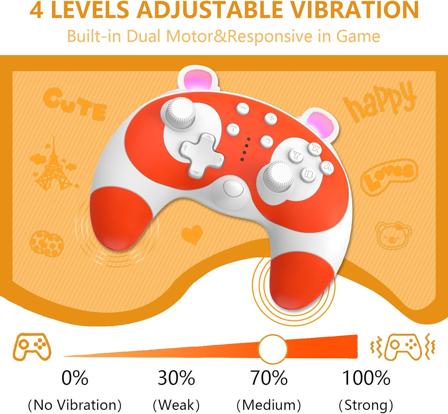 DYONDER Switch Pro Controller for Switch/Lite/Oled, Mini Wireless PC Gaming Controllers for Kids(Yellow) image number 5