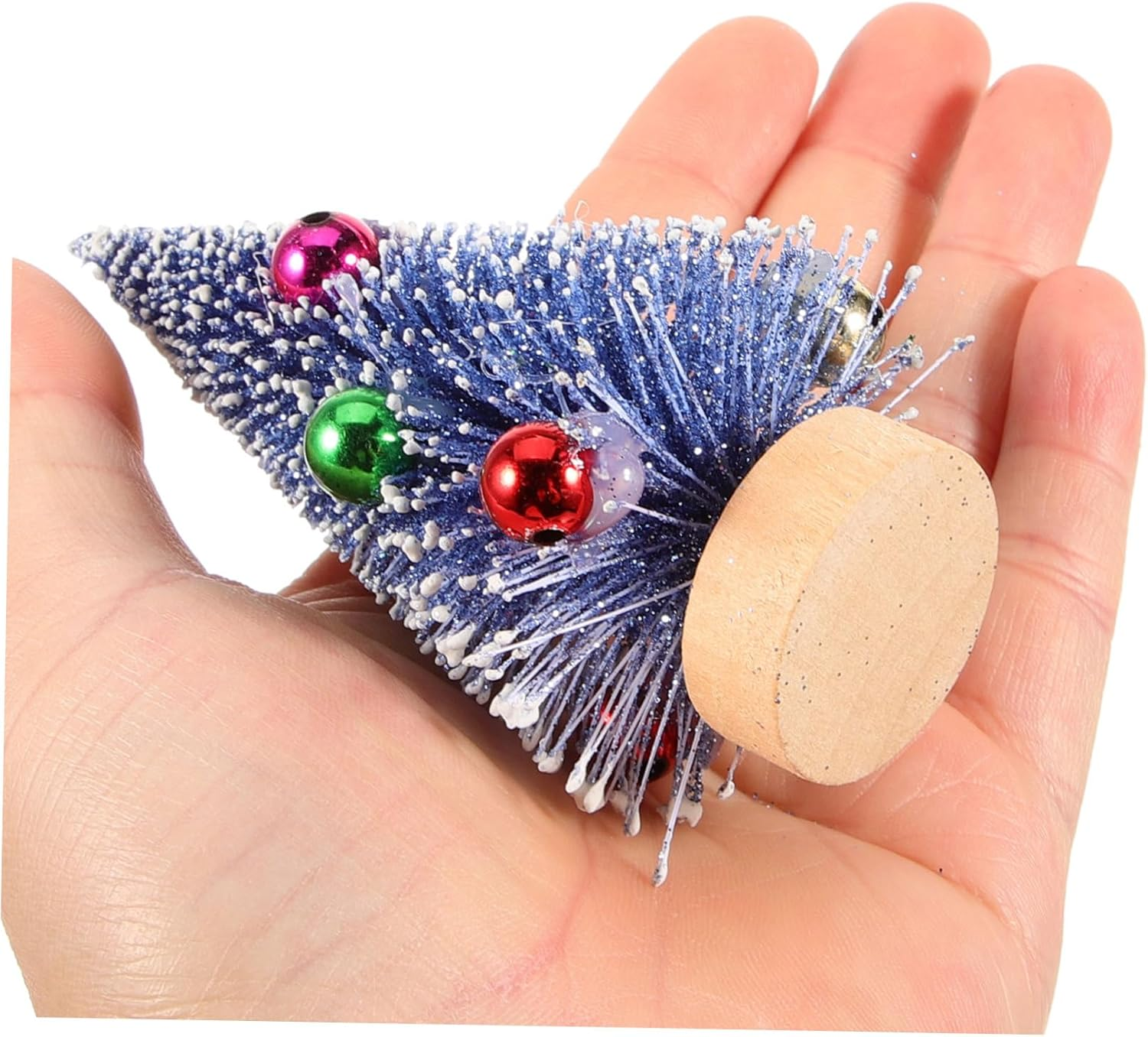 12Pcs Mini Christmas Tree Decor Xmas Ornaments for Desktop Decorations for Home Parties Landscape Scenes and Festive Atmosphere image number 4