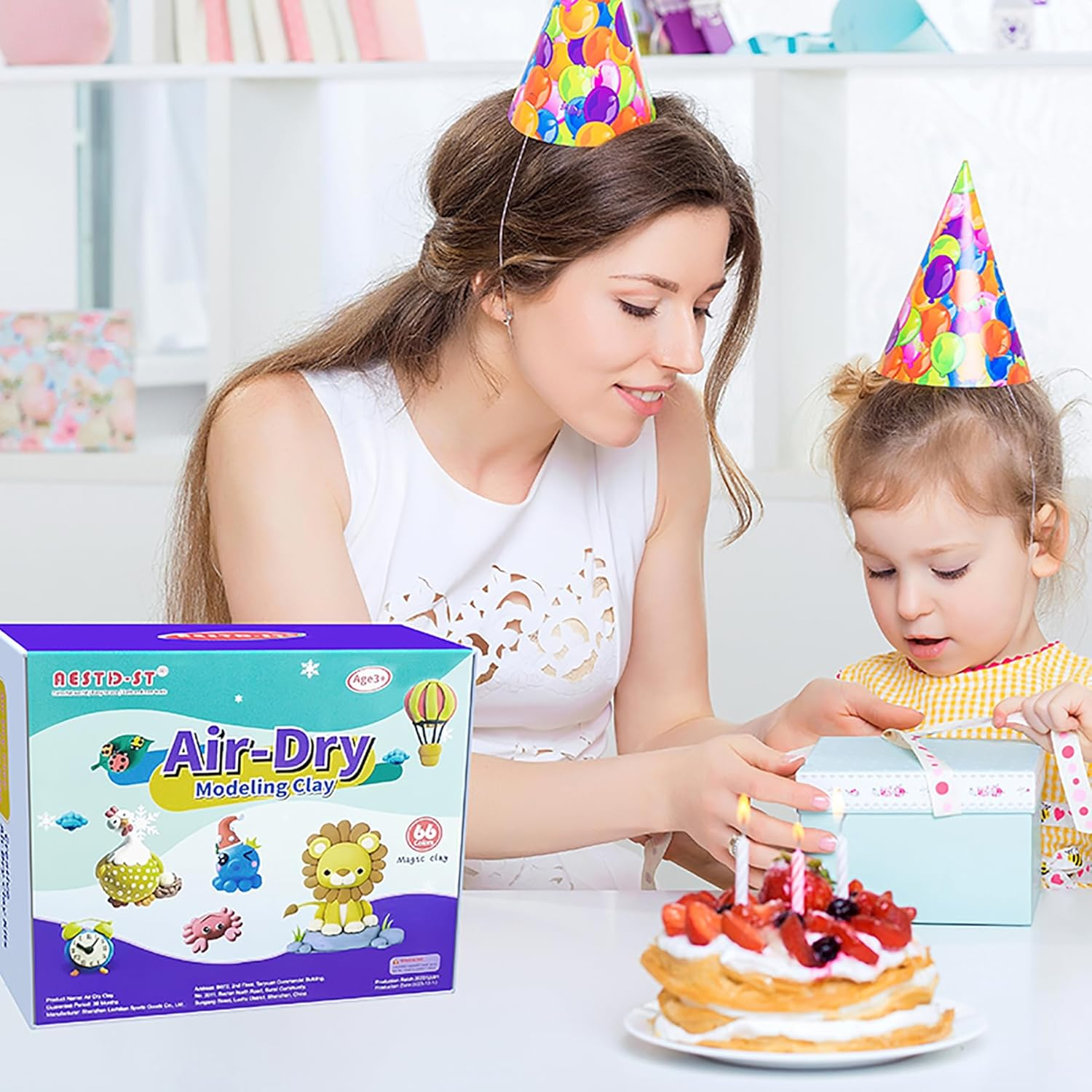 Air Dry Clay 66 Colors, Modeling Clay for Kids, DIY Model Magic Clay, Molding Clay Kit with Sculpting Tools, Non-Sticky Soft and Super Light, Arts and Crafts Present for Boys Girls Kids. image number 5