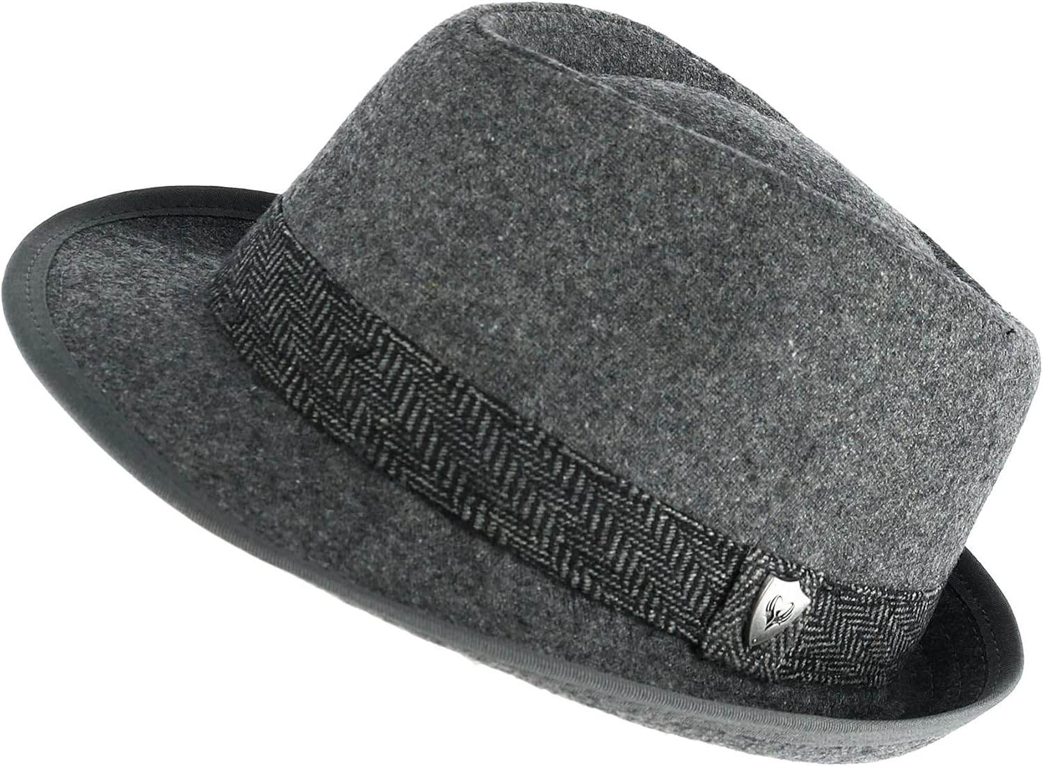 Ascentix Men'S Wool Blend All Season Fedora Hat with Herringbone Band image number 3