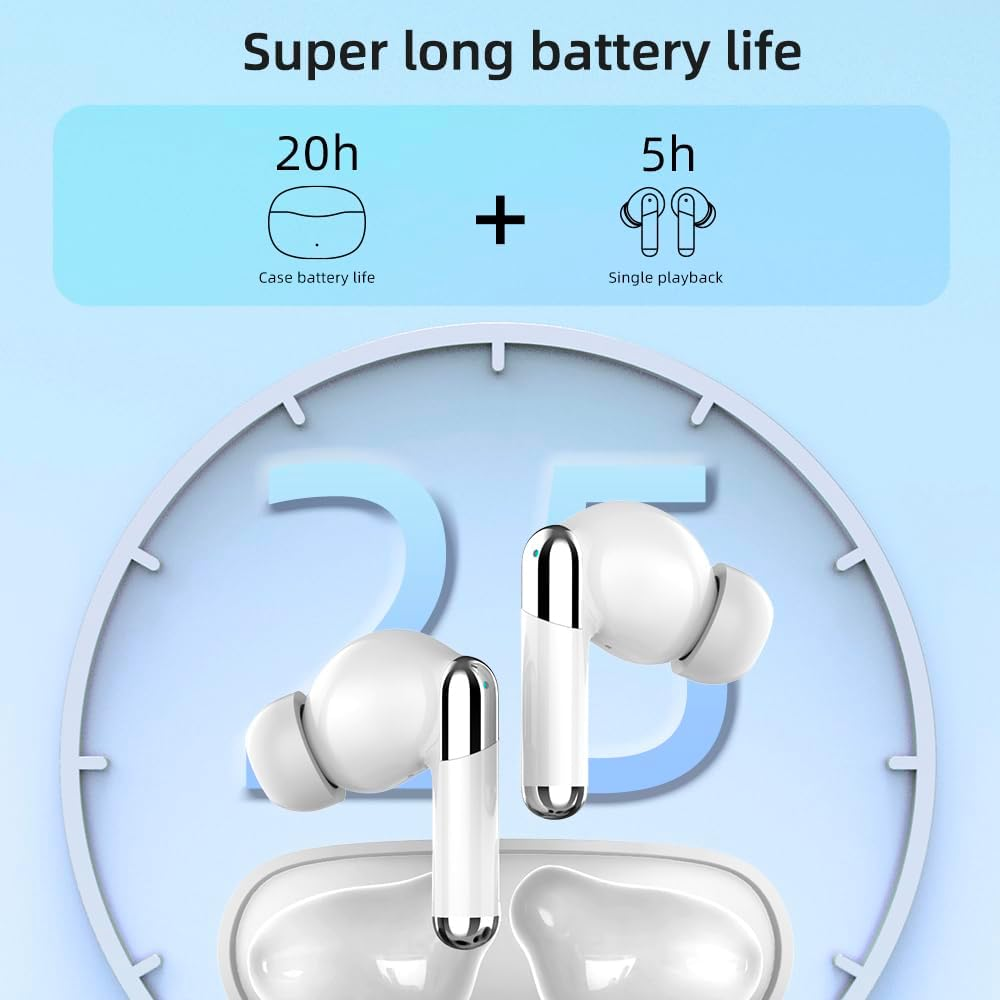 Noise Cancelling Translation Earbuds, Two-Way Bluetooth Translator Device in Real Time with 144 Languages, In-Ear TWS Translator Earbuds with App, Support for Calls, Music image number 1