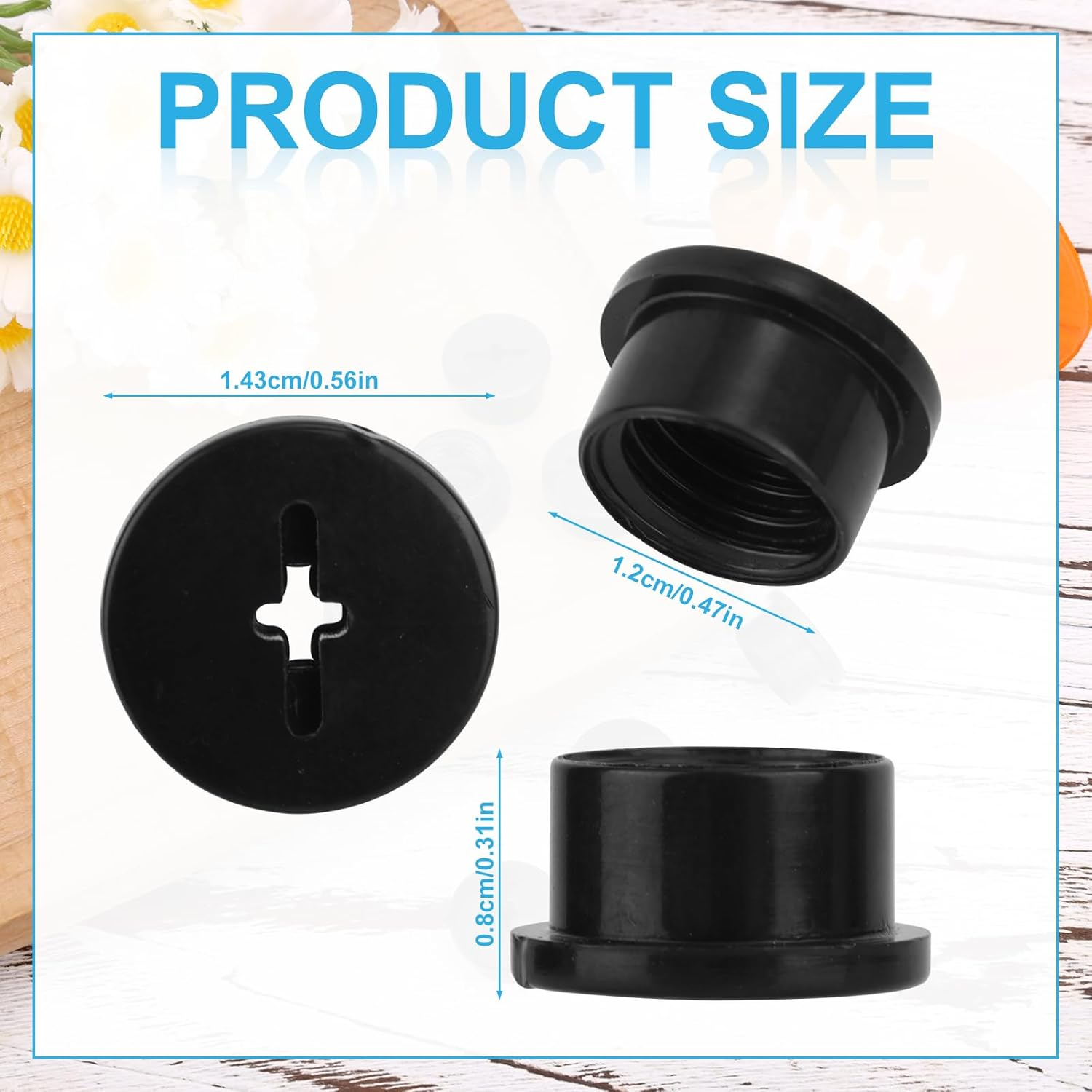 Bladder Valve Screws for Riddell Speedflex & Speed Lcon, Plastic Football Helmet Bladder Valve Screws Practical Valve Caps for Rugby Helmets for Adult and Youth(Black) image number 2