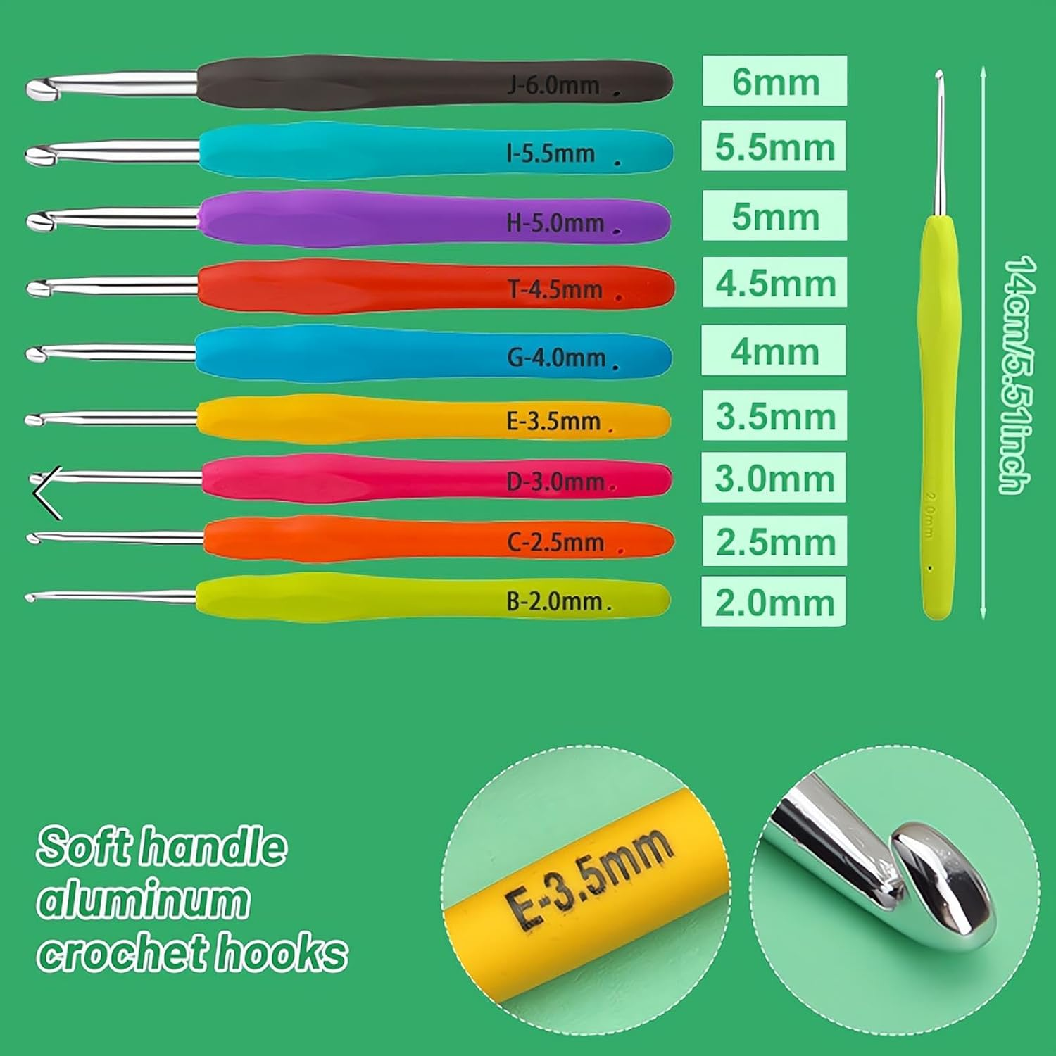 REGODI Crochet Kit, Pink Knitting Kit for Beginners with Crochet Yarn, Hooks, Accessories & Portable Storage Bag - Great for Adults, Elderly and Kids image number 5