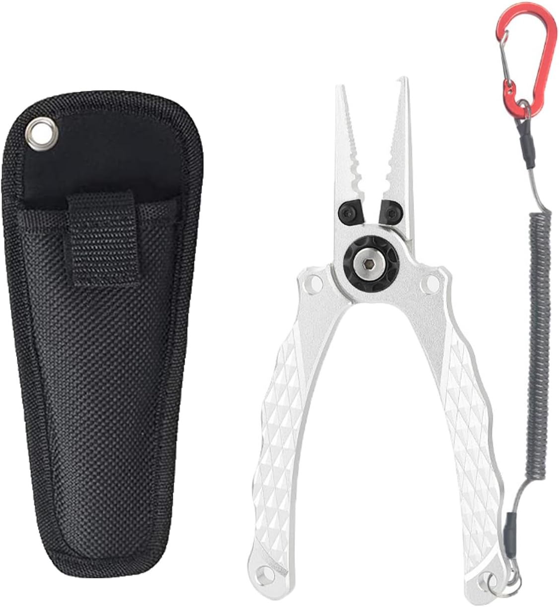 Fishing Pliers, Multi-Function Fishing Pliers Hook Remover Split Ring,Fly Fishing Tools Set,Ice Fishing,Fishing Gear,Fishing Gifts for Men image number 3