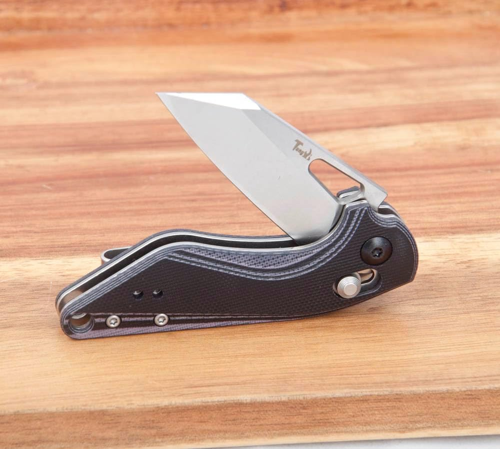 Tungyi Pocket Folding Knife, 2.3 Inch D2 Steel Blade, G10 Handle, Small EDC Knife with Pocket Clip for Left and Right Hand, Great for Everyday Carry Camping Hiking Great Outdoor Gifts for Men Women