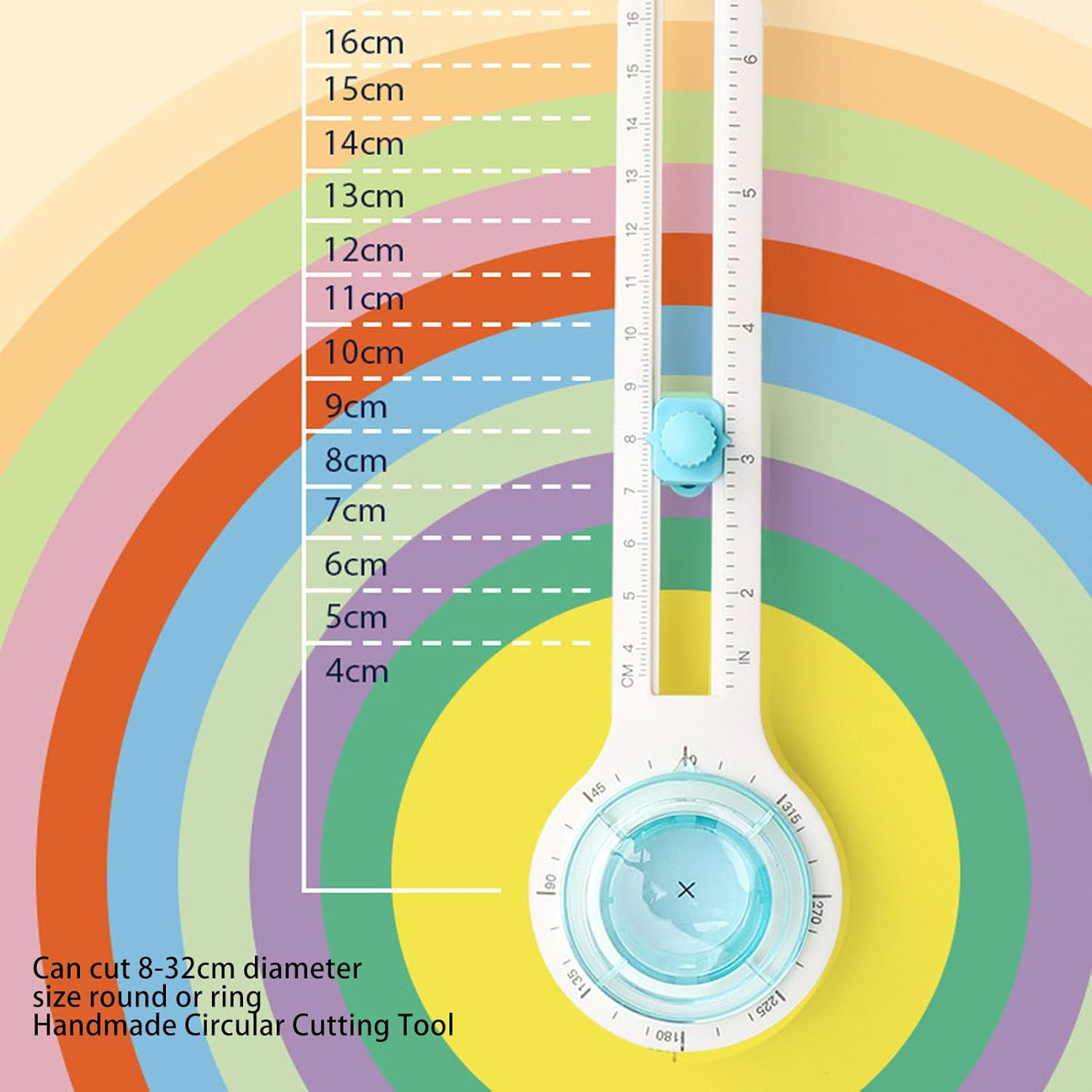 Circular Paper Cutter, 360 Degree Rotary Circle Cutter Cut Paper Trimmer Scrapbooking Tool, Circular Rotary Cutter for Art and DIY Crafts, Cards Making image number 5