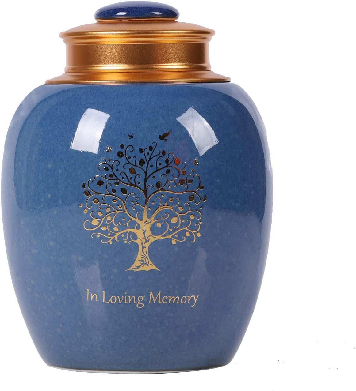 Medium Tree of Life Cremation Urn for Human Ashes - Beautiful Ceramic Keepsake - Holds 65 Cubic Inches of Human or Pet Remains image number 1