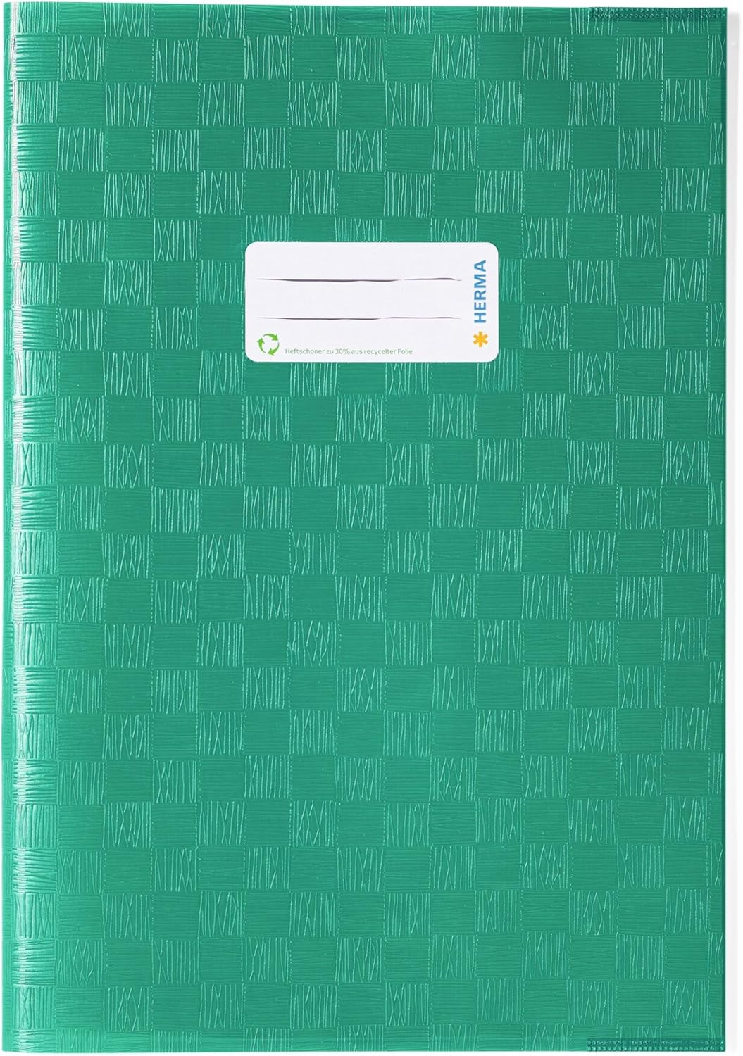 Herma Exercise Book Cover A4, with Inscription Label, Made of Wipeable and Sturdy Plastic, Slip on Cover Jackets for School, Green - A4, Single, Green
