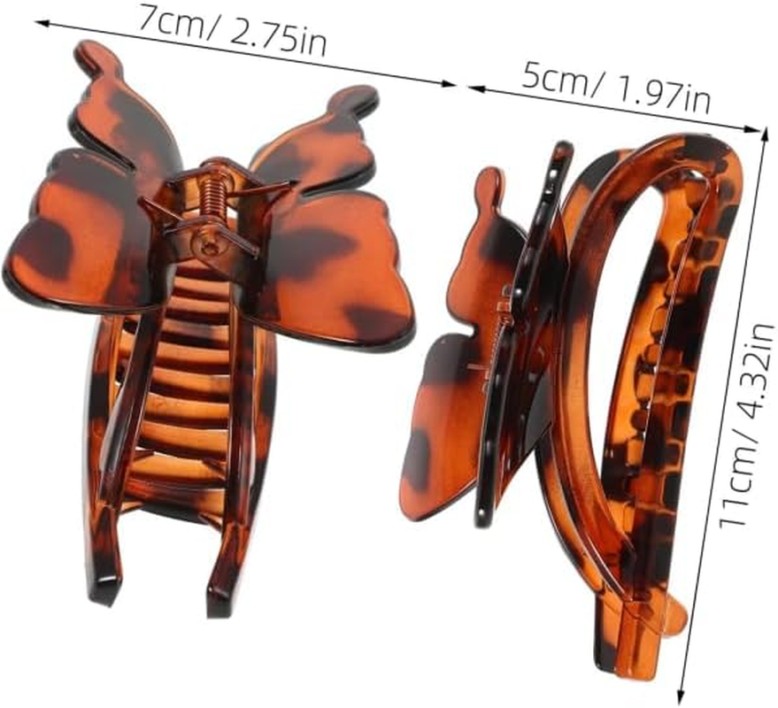 Fokmuaex Butterfly Hair Claw Clip for Women, 1PCS Tortoise Shell Hair Clips, Elegant Hair Accessories for Women, Daily Use & Special Occasions image number 4