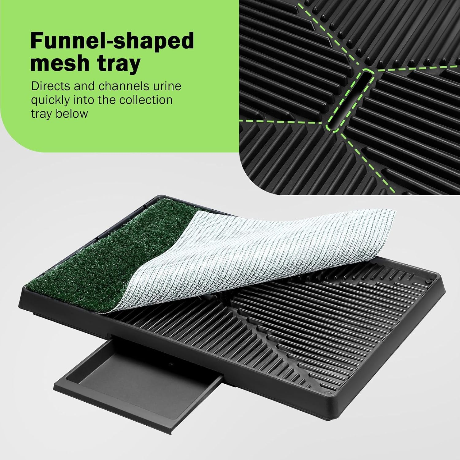 Pet Scene 75X50Cm Dog Toilet Portable Training Potty Puppy Doggy Indoor Bathroom House Fake Artificial Grass Mat Pee Pad Tray Holder Urine Wall Splash Guard image number 6