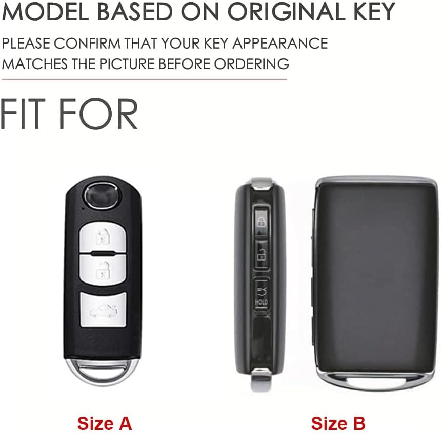 Ontto TPU Car Key Fob Case Cover Fit for Mazda 2 3 6 Atenza Axela Demio CX-5 CX5 CX-3 CX7 CX-9 2015 2016 2017 2018 2019 Keyless Entry Remote Key Shell Key Bag Protector Accessories 3 Buttons Silver A image number 6