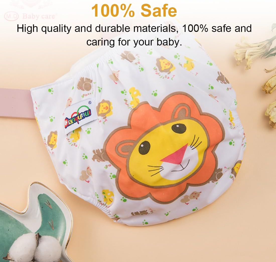 Adorable Reusable Baby Swimming Trunks Girls Swimming Nappy for Toddlers, 0-4 Years