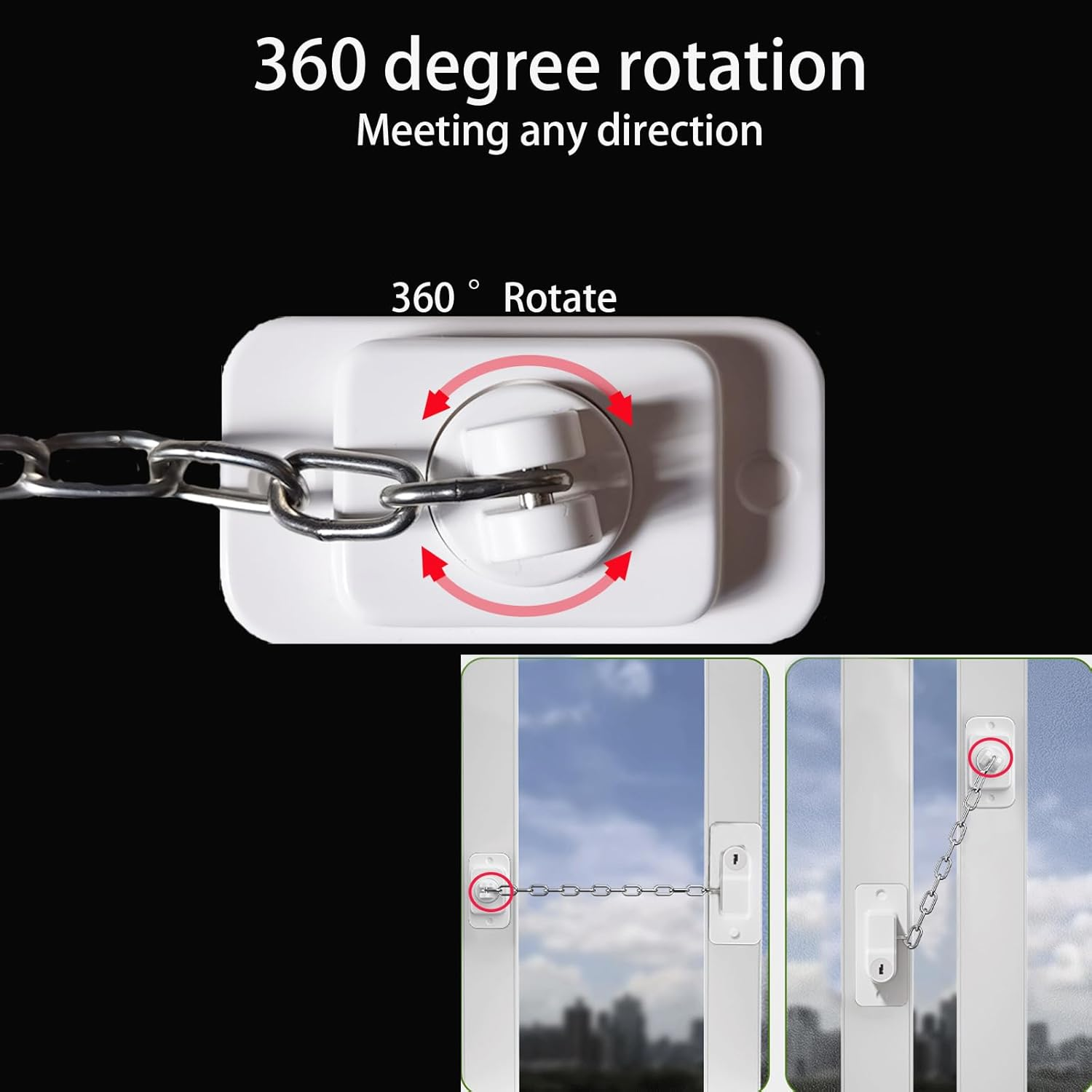 CMINGJ (6 Pack) Child Safety Locks, Adjustable Refrigerator Lock with Keys, for Fridge, Door, Drawers, Toilet and Child Safety Cabinet Lock, Door Lock, Window Lock for Kids and Toddlers (White)