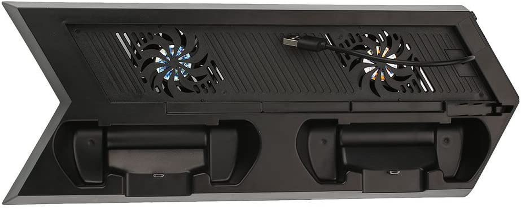 3 in 1 Playstation 4 PS4 & Slim Controller Console Vertical Charger Stand Dock with Cooling Fan and USB Hub image number 6