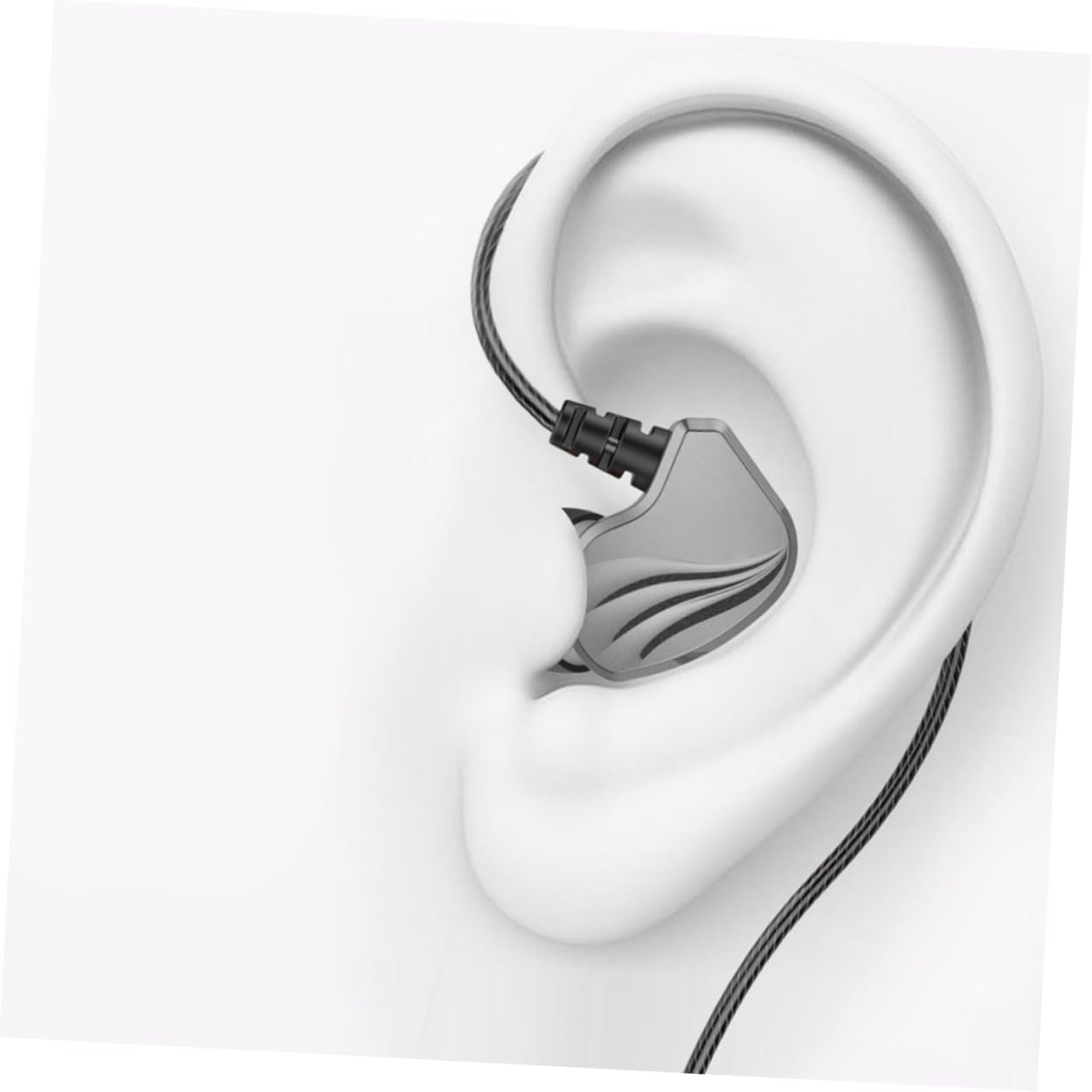 LAPYAPPE Universal 3.5Mm Plug In-Ear Bass Headphones Cord Earphones for Mobile Devices, Gunmetal Wired Earbuds Deep Bass Sound for Smartphones and Tablets image number 1