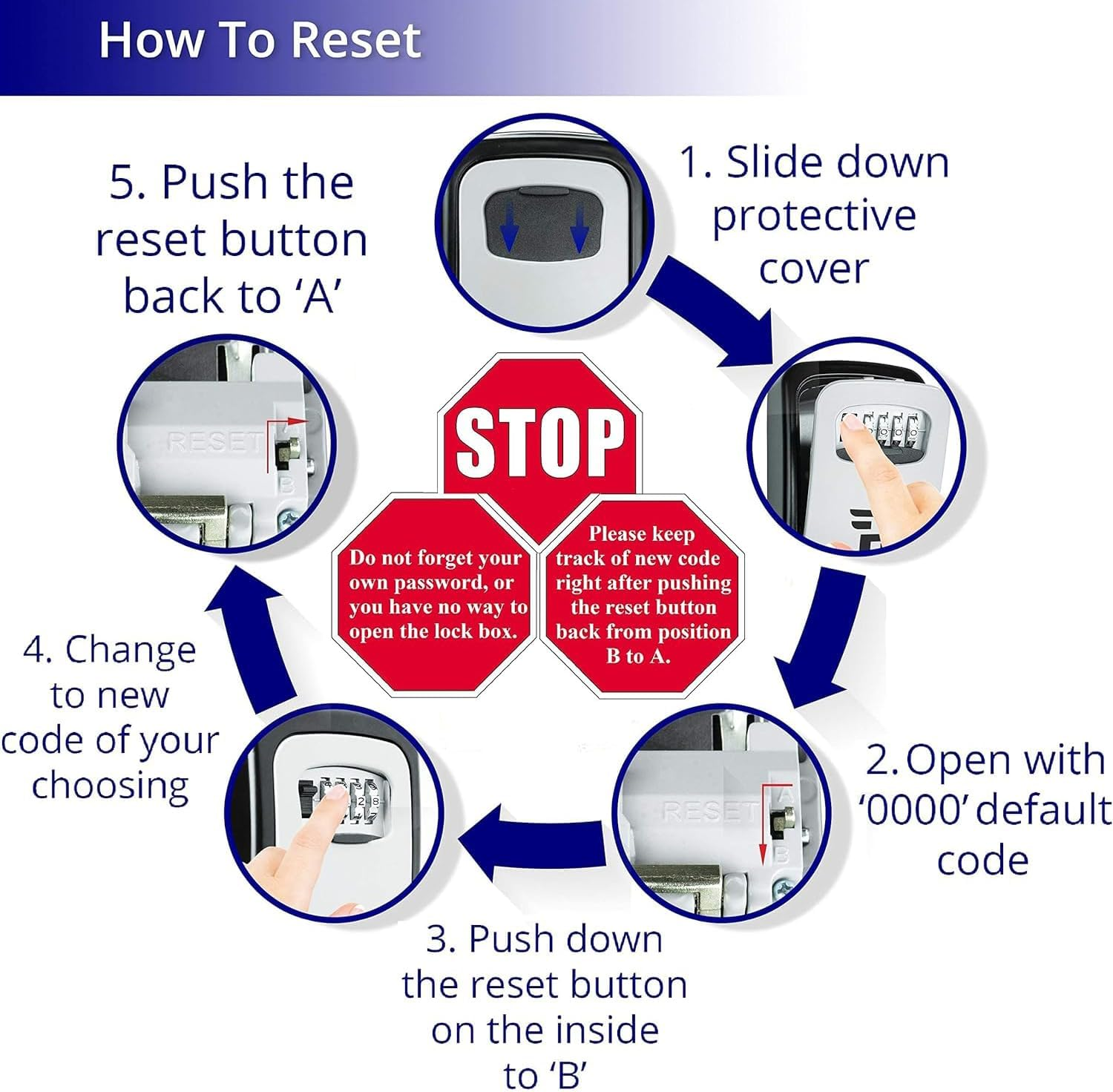 Key Lock Box,Lock Box for House Key, 4-Digit Combination Security Lockbox, Portable Wall Mounted Storage Lock Box for Home, Office, Apartment Spare Key Storage (1 Pack)