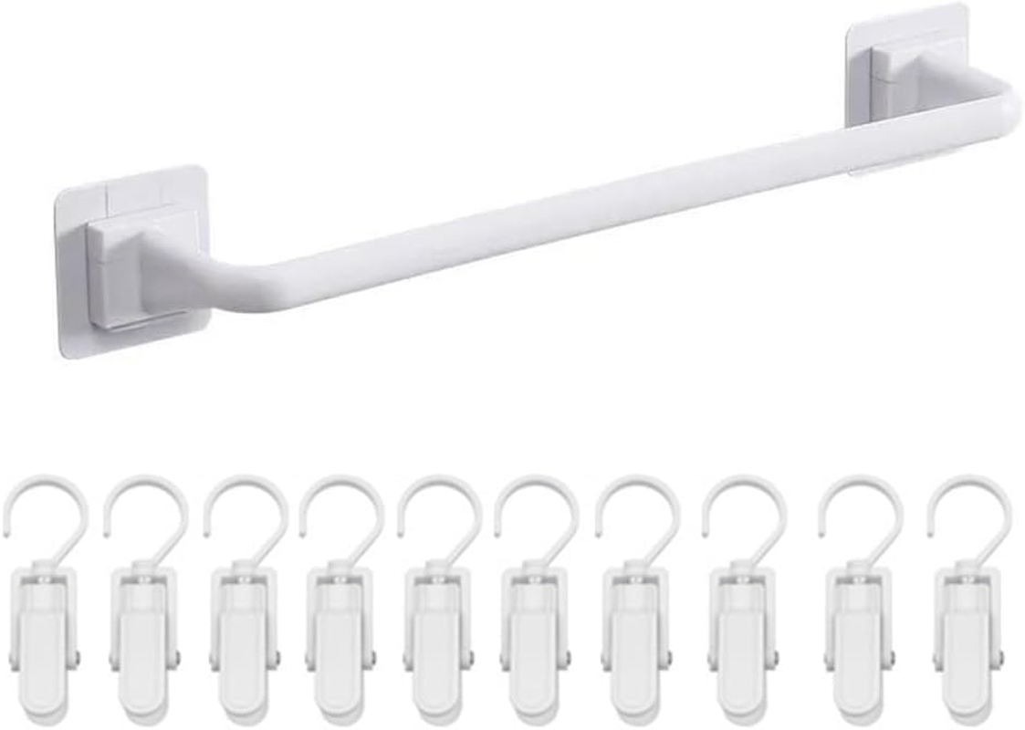 Kid Pants & Accessories Hanger Organizer &ndash; 10-Clip Closet Rack for Baby Socks, Leggings, Hats, Towels, and Cloth Diapers, Wall or Door Mounted, Space-Saving Storage for Toddlers image number 2