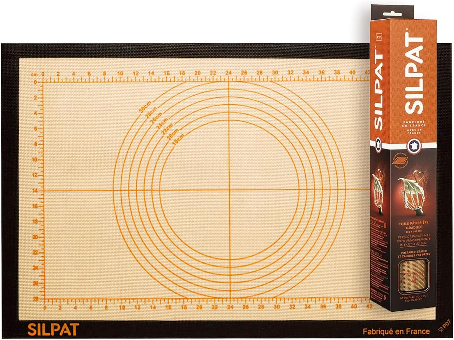 Silpat the Original Perfect Pastry Non-Stick Silicone Countertop Workstation Mat, 15-1/8" X 23" image number 1