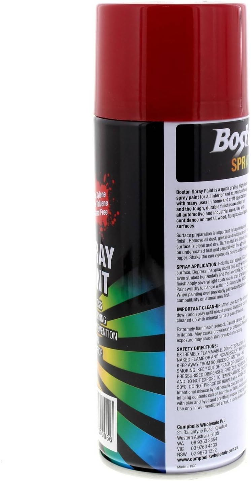 Boston Spray Paint 250 Gram Scarlet Red image number 5