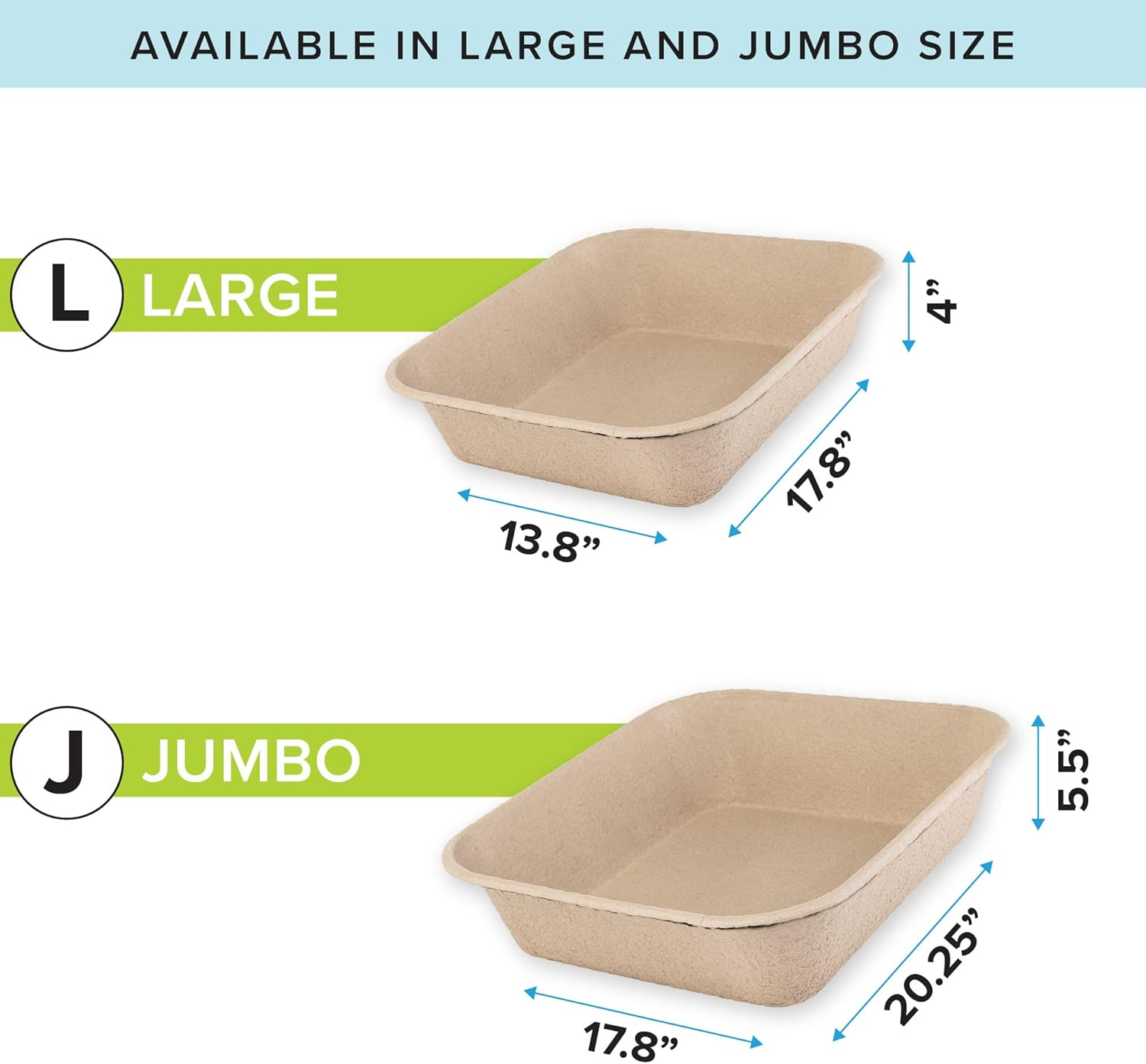 Kitty Sift (6-Pack) Disposable Cat Litter Box, Sustainable, Clean - Large, 6-Pack image number 5