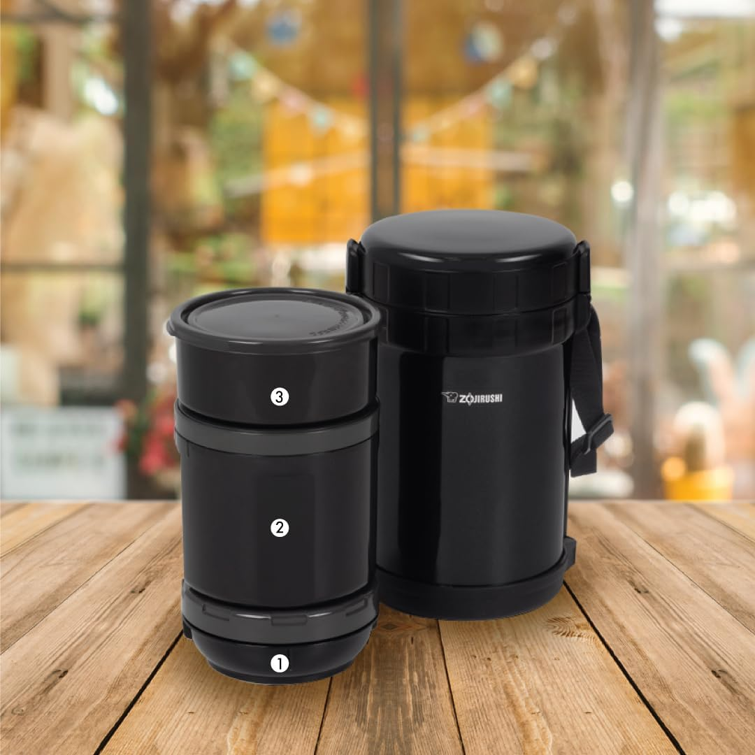 ZOJIRUSHI SL-XE20AD Classic Stainless Lunch Jar, Navy, 1.47 L image number 2