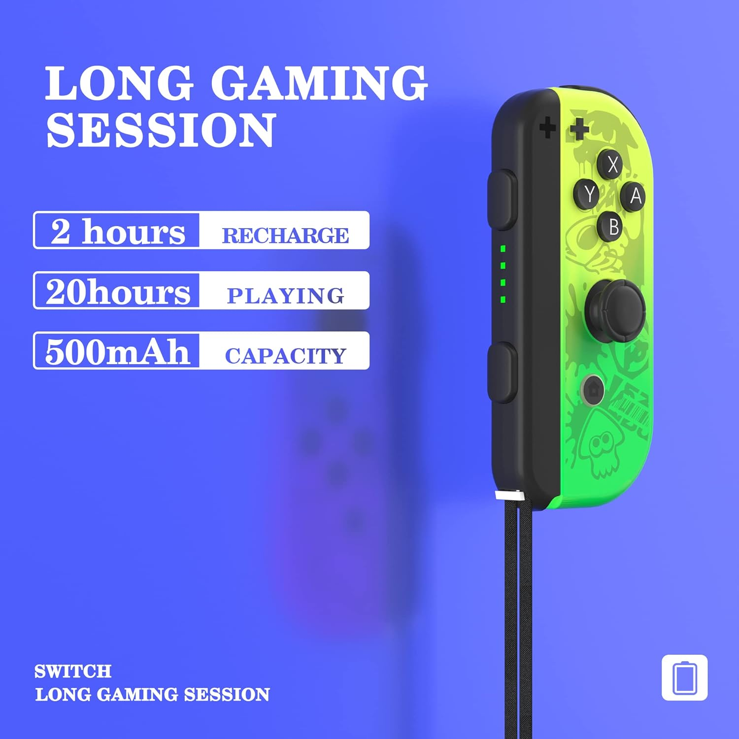 Joy Cons for Switch Controllers, Wireless Replacement for Switch Joycons, Left and Right Switch Controllers Joycon Support Sports Dual Vibration/Wake-Up/Motion Control image number 4