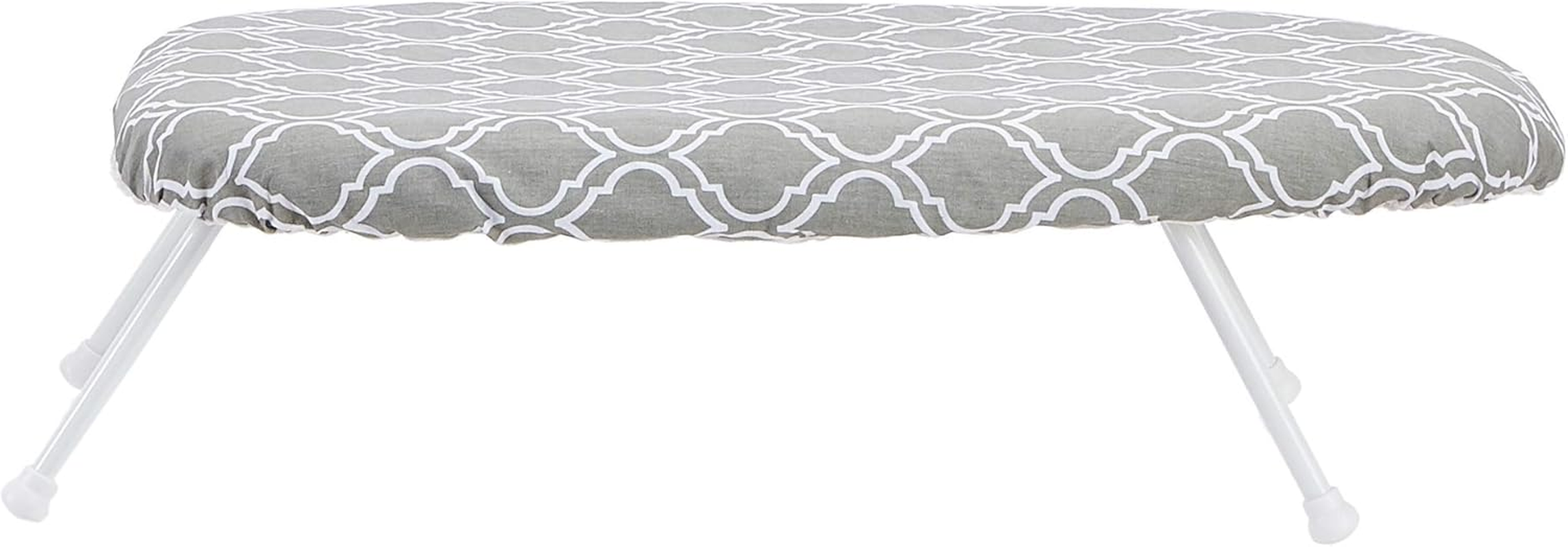 Amazon Basics Tabletop Ironing Board with Folding Legs - Trellis Removable Cover