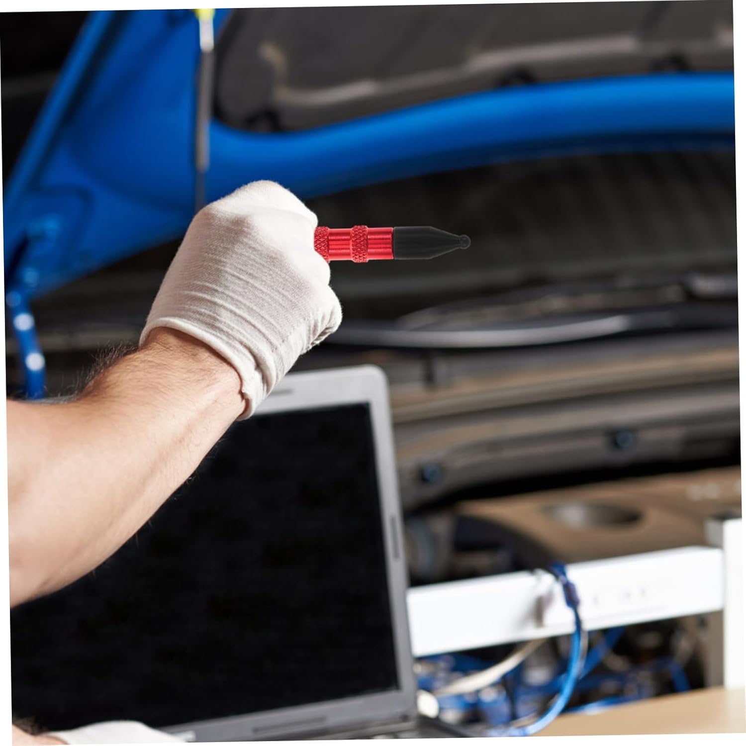 Mobestech Metal Dent Puller Tool Kit with Interchangeable Tips Automotive Dent Removal Leveling Pen for Paintless Repair and Dings Vehicles image number 2