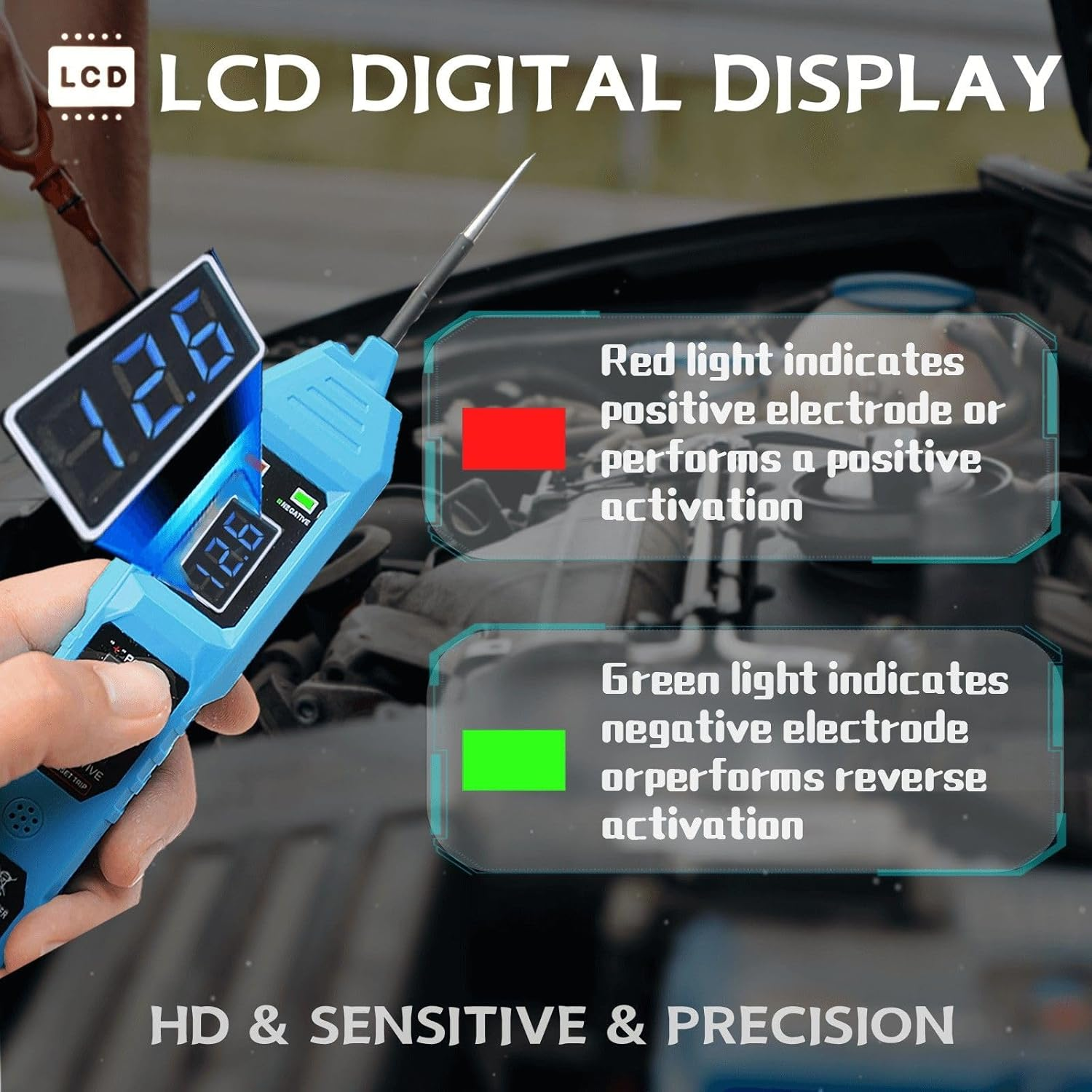 Power Circuit Probe Tester, 3.5V-36V DC Multifunctional Car Circuit Tester, Power Fuse & Voltage Tester with Test Light, Automotive Circuit Breake Finder Tool for Continuity Testing image number 4