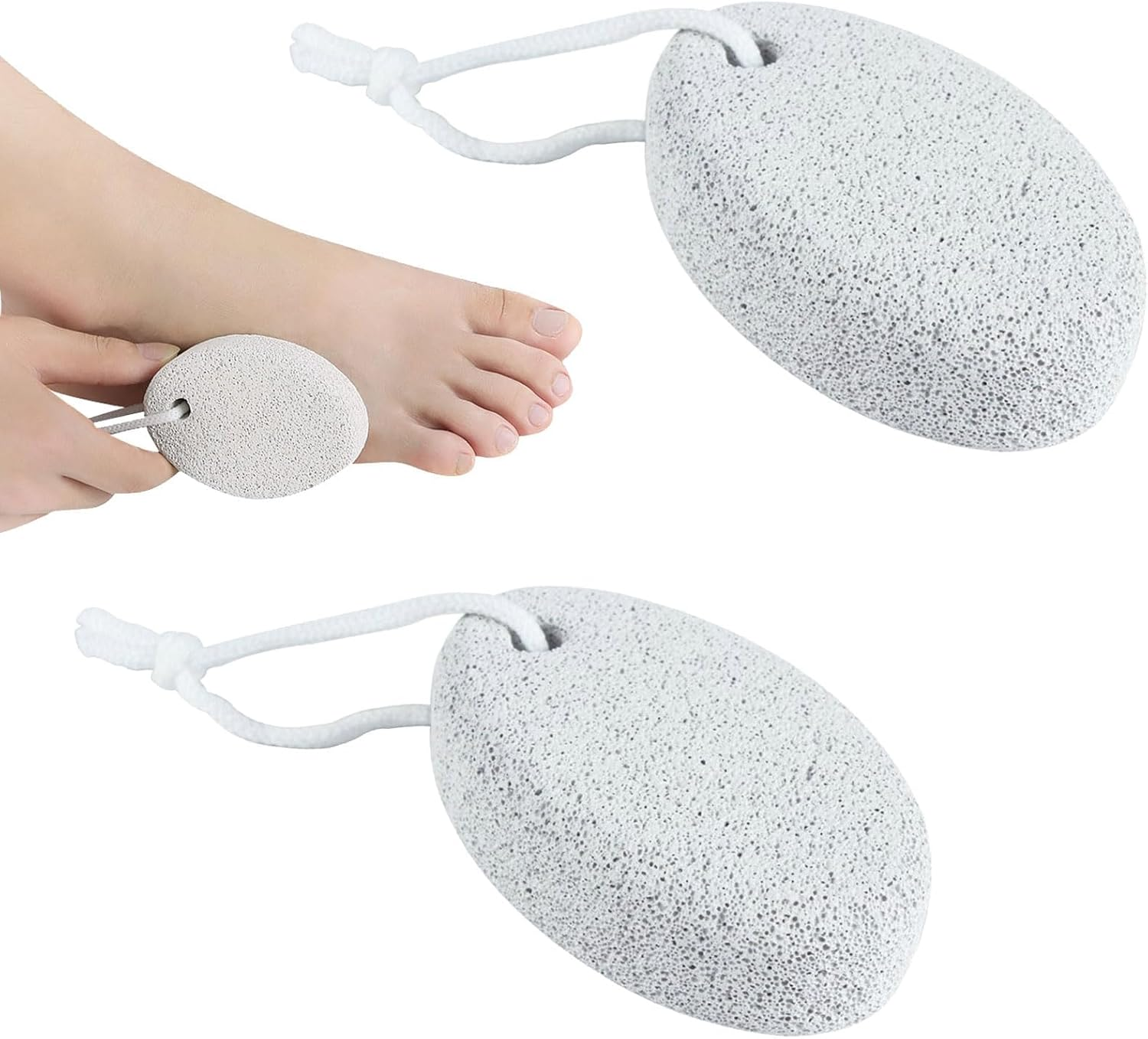 Pumice Stone Foot Care, Pumice Stone Callus Remover, Callus Removal, Pumice Stone, Foot Care, Lava Pedicure Tools, Natural Pumice Stone for Calluses and Hardening Removal for Feet and Hands, Pack of 2 image number 4