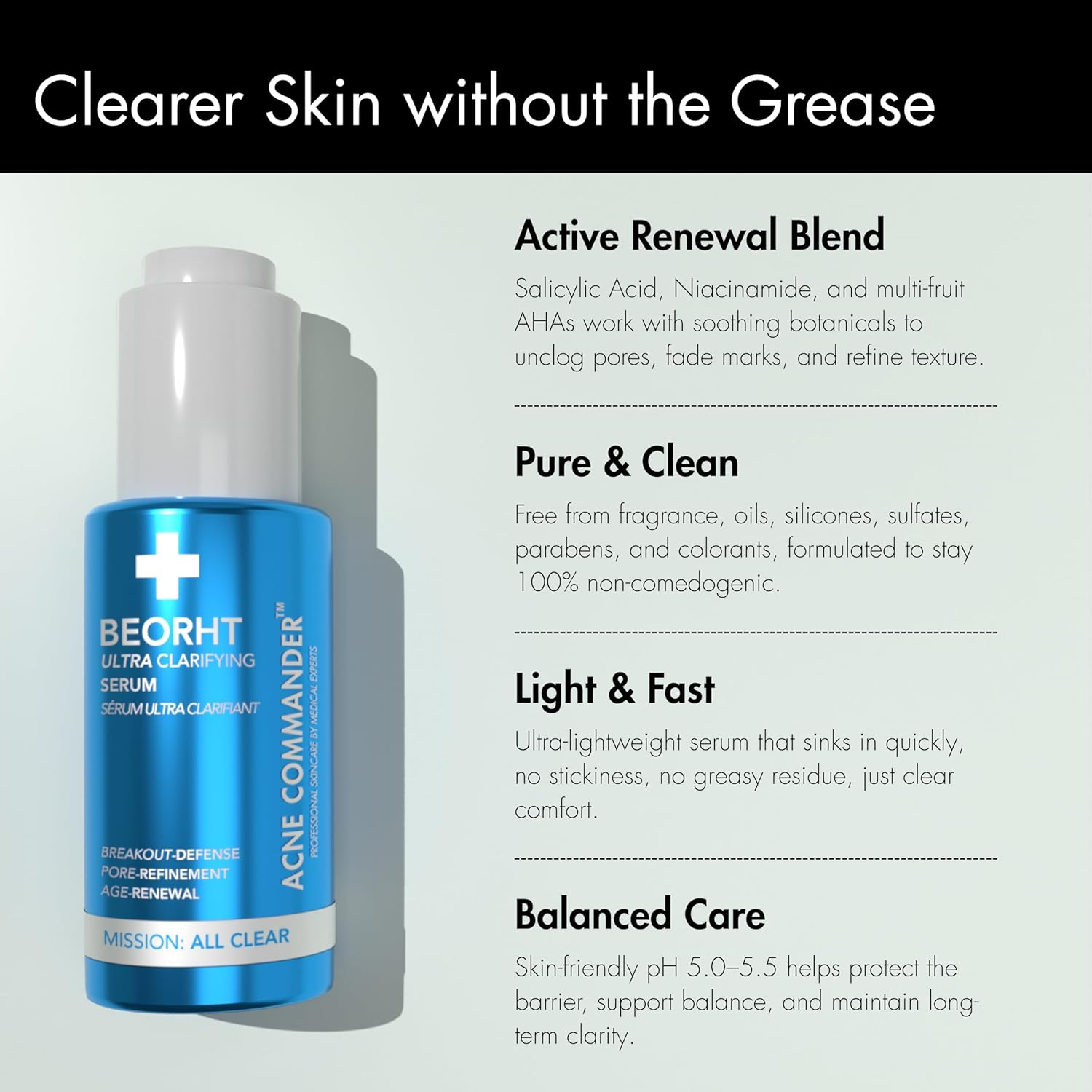 Ultra Clarifying Age-Renewing Serum &ndash; Helps Reduce the Appearance of Blemishes & Marks &ndash; Face Serum for Blemish-Prone Skin &ndash; Smoothing & Anti-Aging Serum &ndash; 1 Fl Oz image number 2