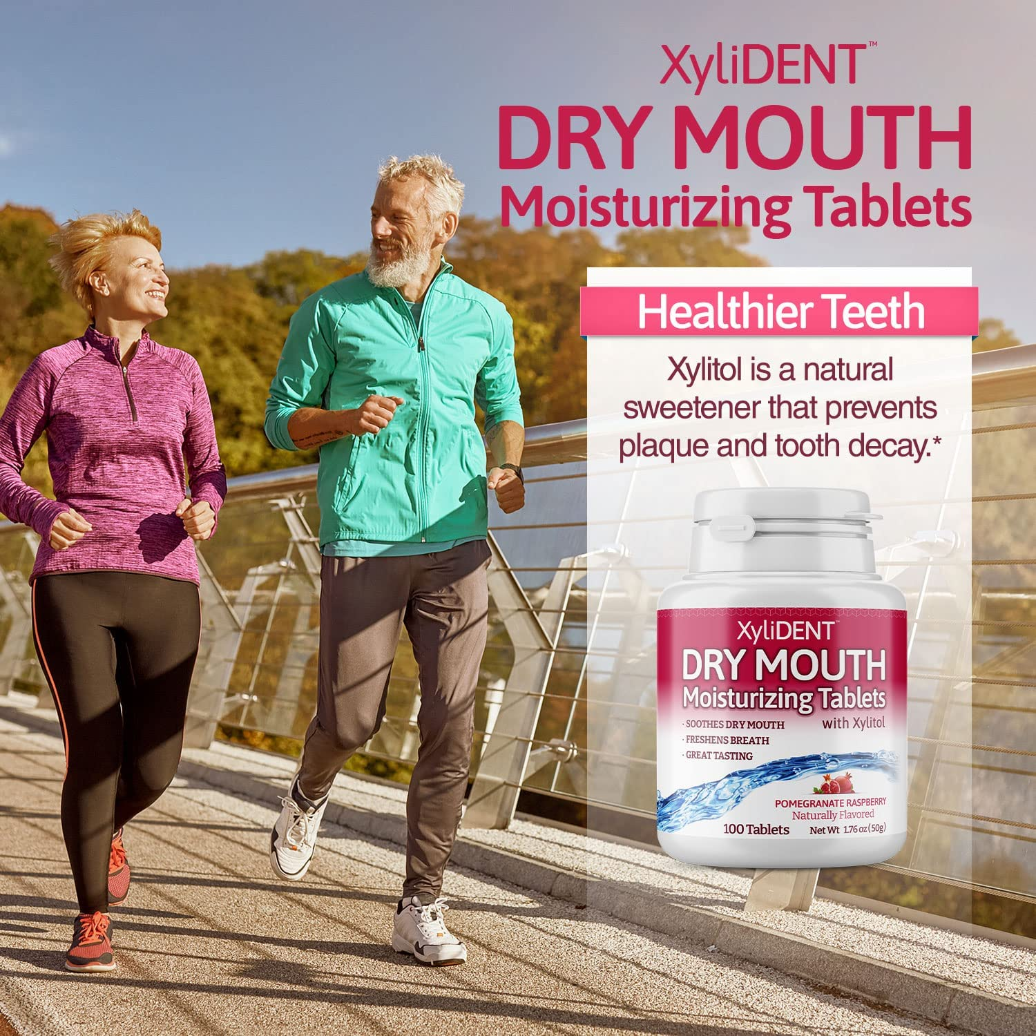 Xylident Xylitol Tablets for Dry Mouth Relief - Stimulates Saliva, Freshens Breath, Reduces Acid Production, Fast Acting Extended Relief, 100 Count image number 3