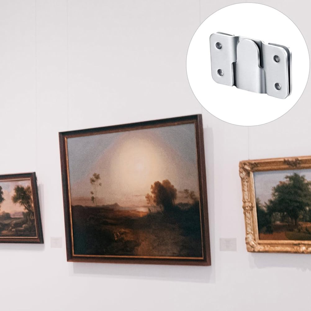 Angoily 16 Pairs Heavy Duty Picture Frame Hangers Mountain Character Buckle Mirror Mount Clips Interlocking Hooks for Wall Mirror and Frame Hanging image number 6