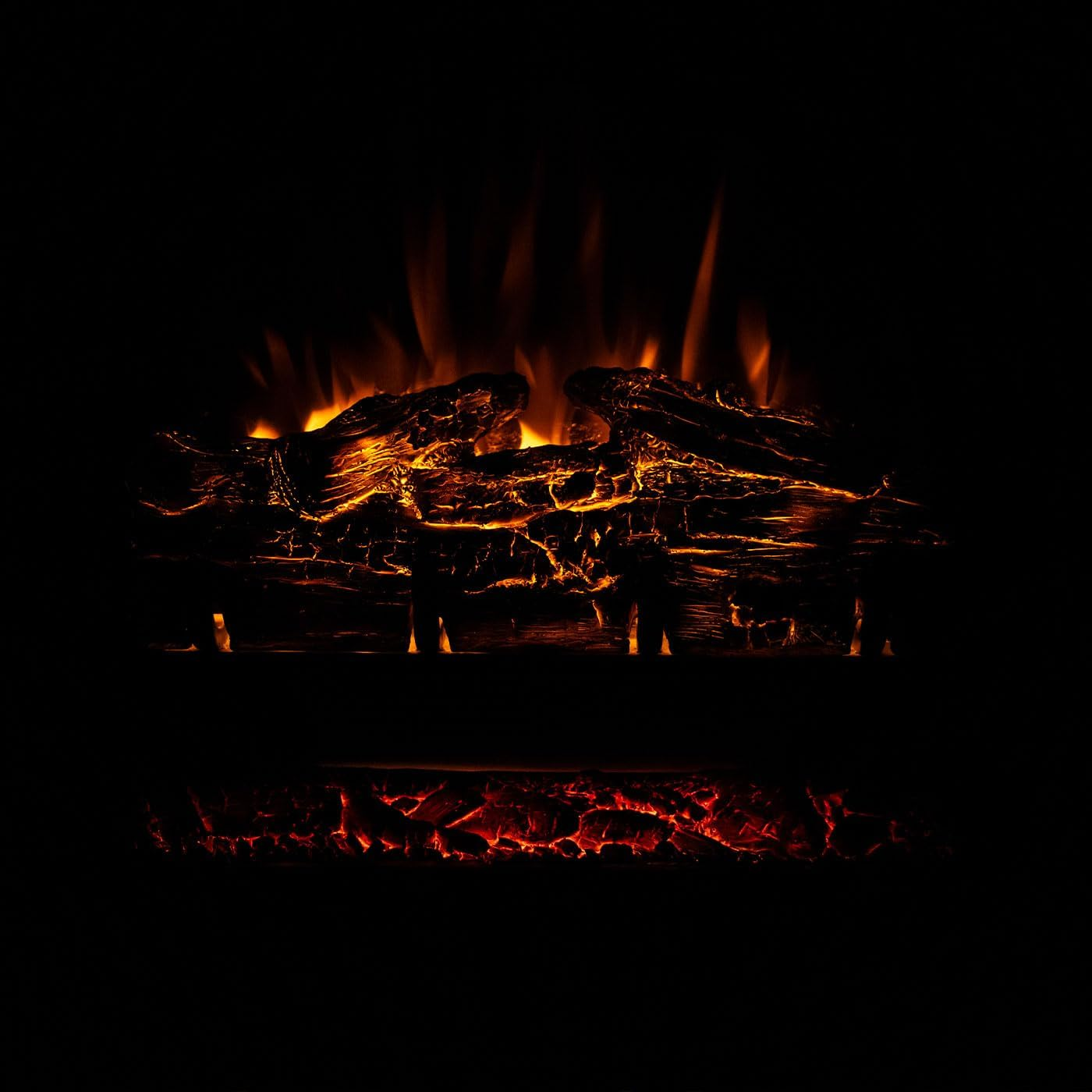 Modaliving Luna 1500W Electric Fireplace Log Set Freestanding Heater with Remote Control Flame Colour Options Ember Bed Crackling Sound Timer image number 3