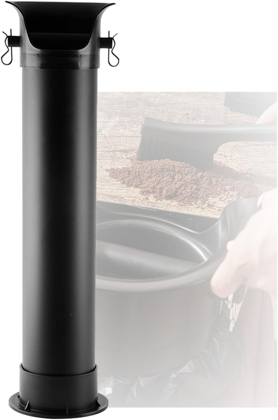 Coffee Grounds Knock Box, Floor Standing Espresso Bin,With Towel and 90 Garbage Bags, for Teahouse Household(Black)
