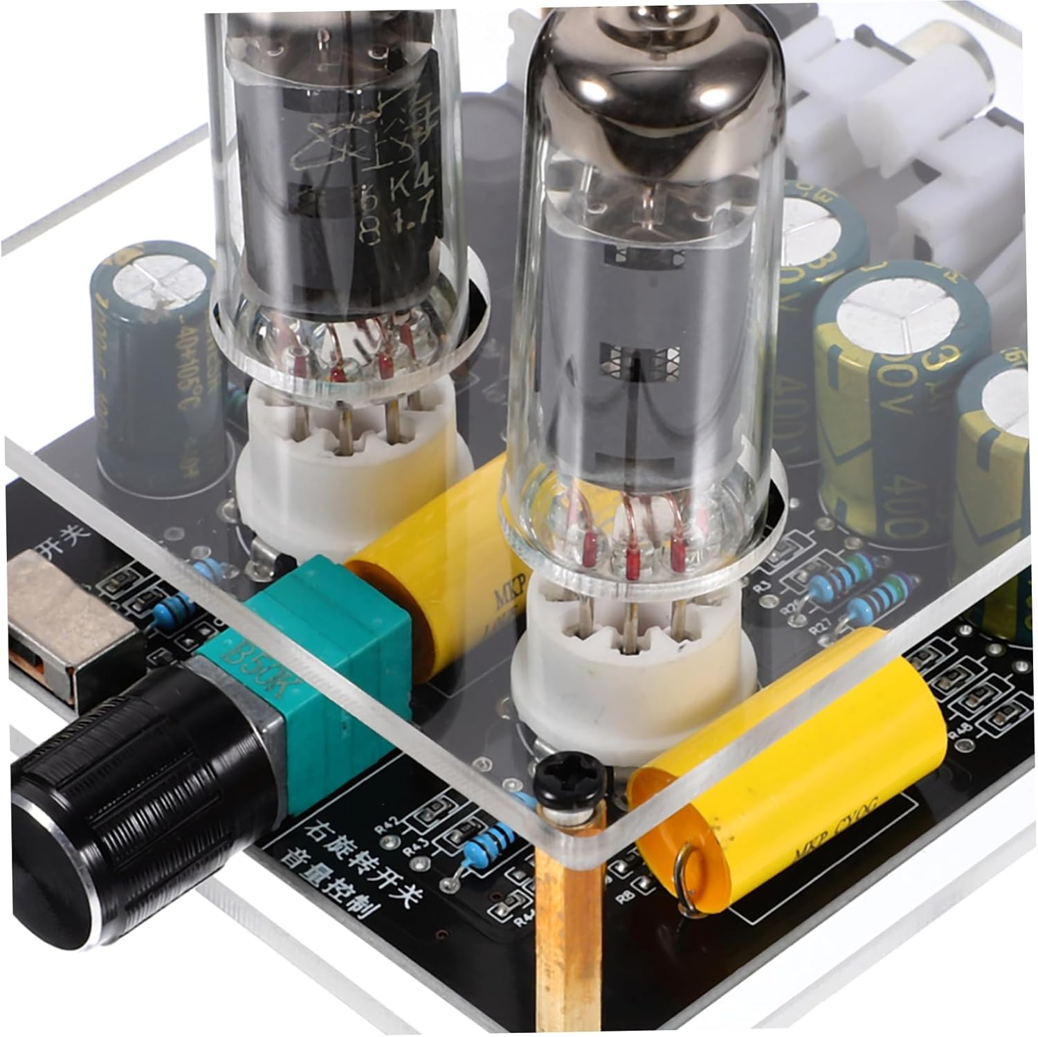 HOMSFOU Tube Preamp Vacuum Electron Tube Valve Preamp Amplifier Board DIY Dc12-16V for Home Theater and Turntable Audio Systems image number 3