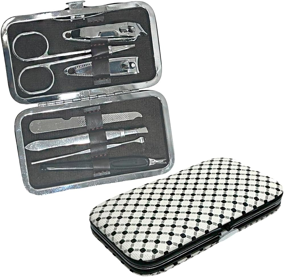 Travel Manicure Set, Manicure Set for Travel, Manicure Set, Nail Clippers, Nail File, Small Scissors, Tweezers, Travel Manicure Set image number 1