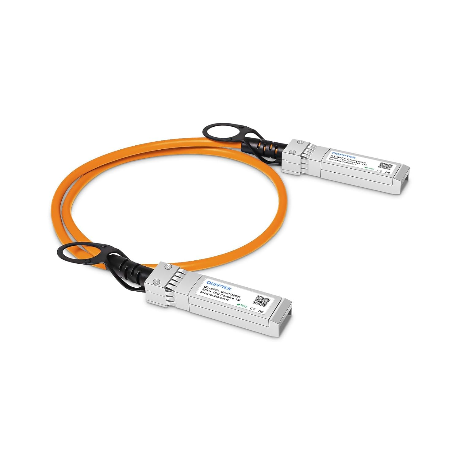 Orange 10G SFP+ DAC Cable, 1M (3Ft) Passive Direct Attach Copper Twinax Cable for Cisco SFP-H10GB-CU1M, Ubiquiti, D-Link, Netgear, Mikrotik, Open Switch Devices image number 5