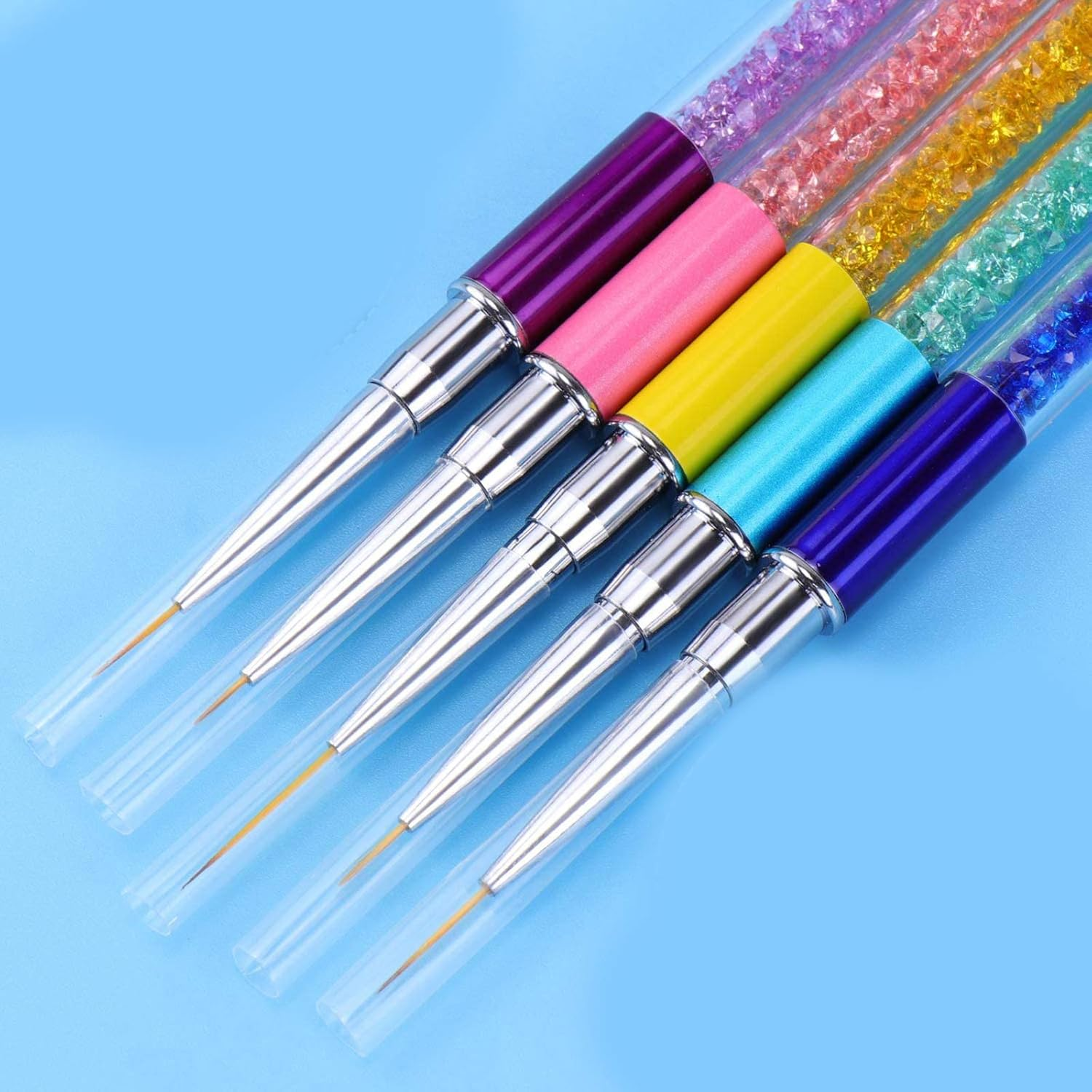 1 Set 3D Nails Arts Brushes Set Liner Brush Painting Brush Drawing Pen image number 2