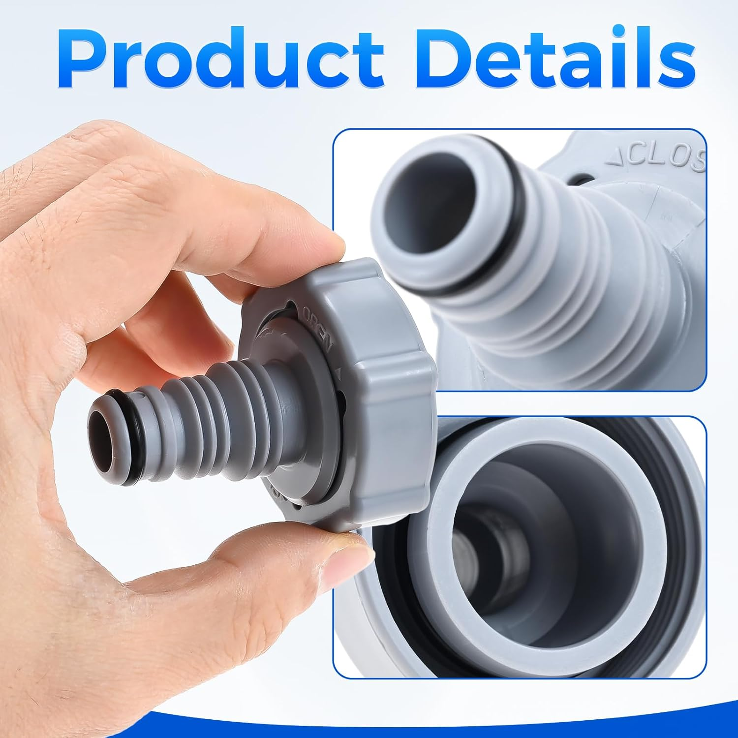 Swimming Pool Drain Valve Replacement for P6H1419 Pools Hose Adapter（2 Pack） image number 2
