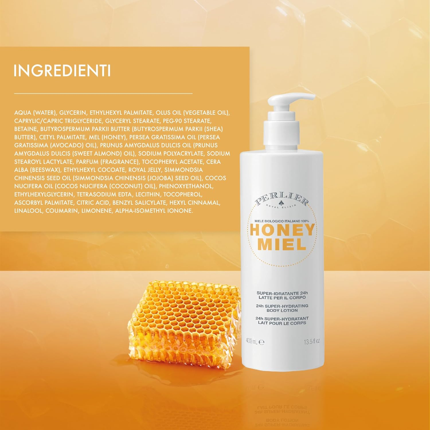 Perlier Honey Miel 24H Super-Hydrating Body Lotion 400Ml/13.5Oz image number 1