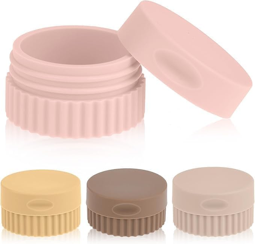Leak-Proof Travel Containers for Toiletries, Small Silicone Jars with Lid for Cosmetic Face Body Cream Medicines, Lotions, Cream, Slime Samples image number 2