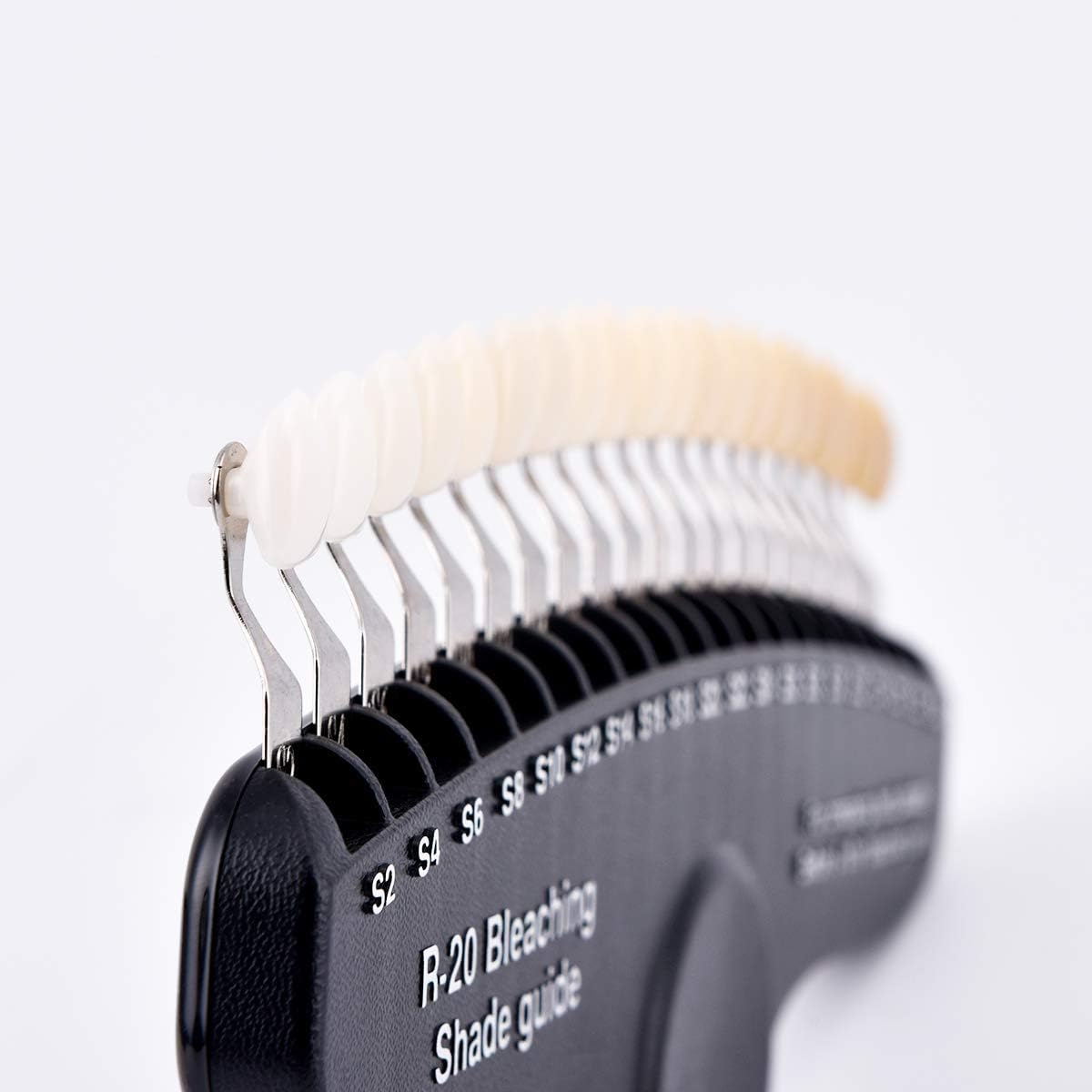 Professional 3D R-20 Teeth Whitening Shade Guide with Mirror, Classical Tooth Bleaching Shade Chart 20 Colors image number 3