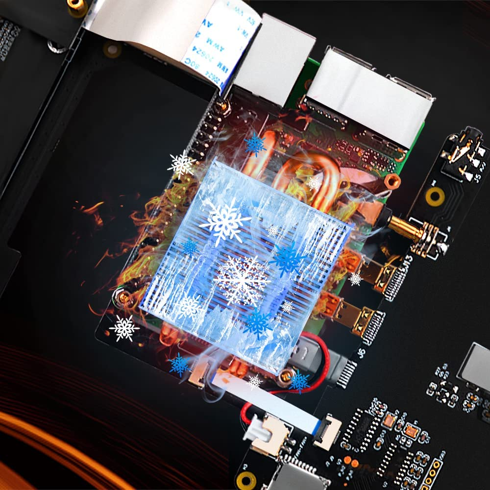 Geeekpi Deskpi Pro V2 2.5'' SATA HDD/SSD NAS Storage Kit, Set-Top Box for Raspberry Pi with ICE Tower Cooler & Power Supply for Raspberry Pi 4 Model B (NOT Include Raspberry Pi Board)