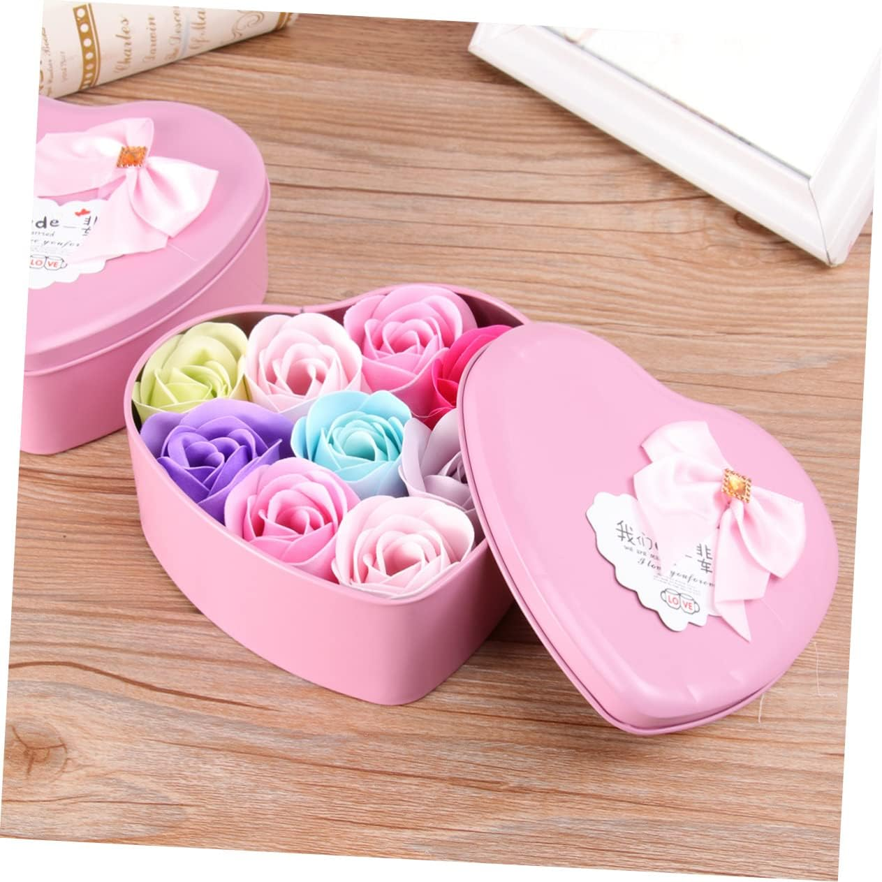 Flower Soap Heart Shaped Mother'S Day Set Pcs Natural Scented Soap for Women Creative Present for Mom or Girlfriend Random image number 3